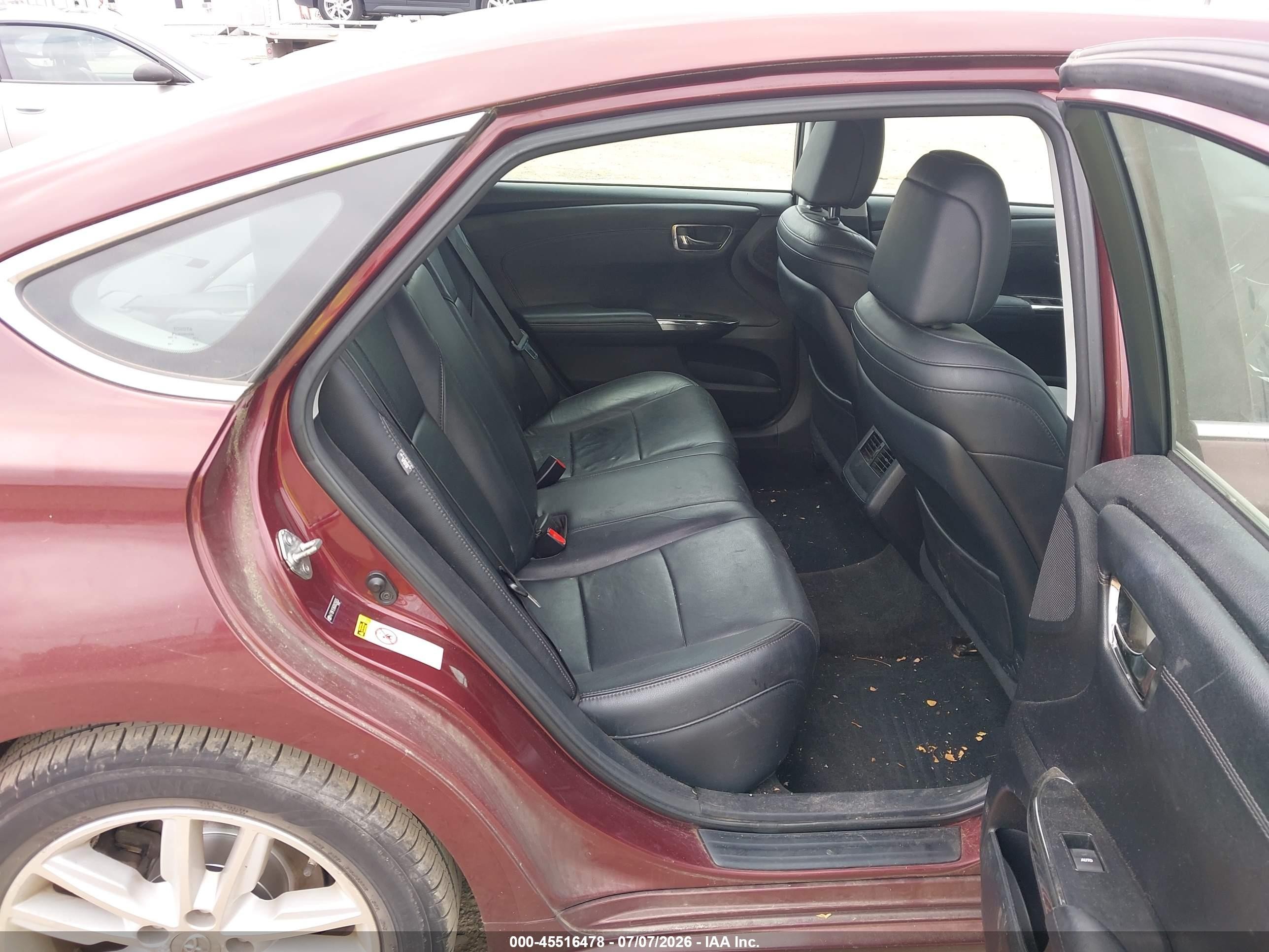 2013 Toyota Avalon Xle Burgundy vin: 4T1BK1EB6DU035655