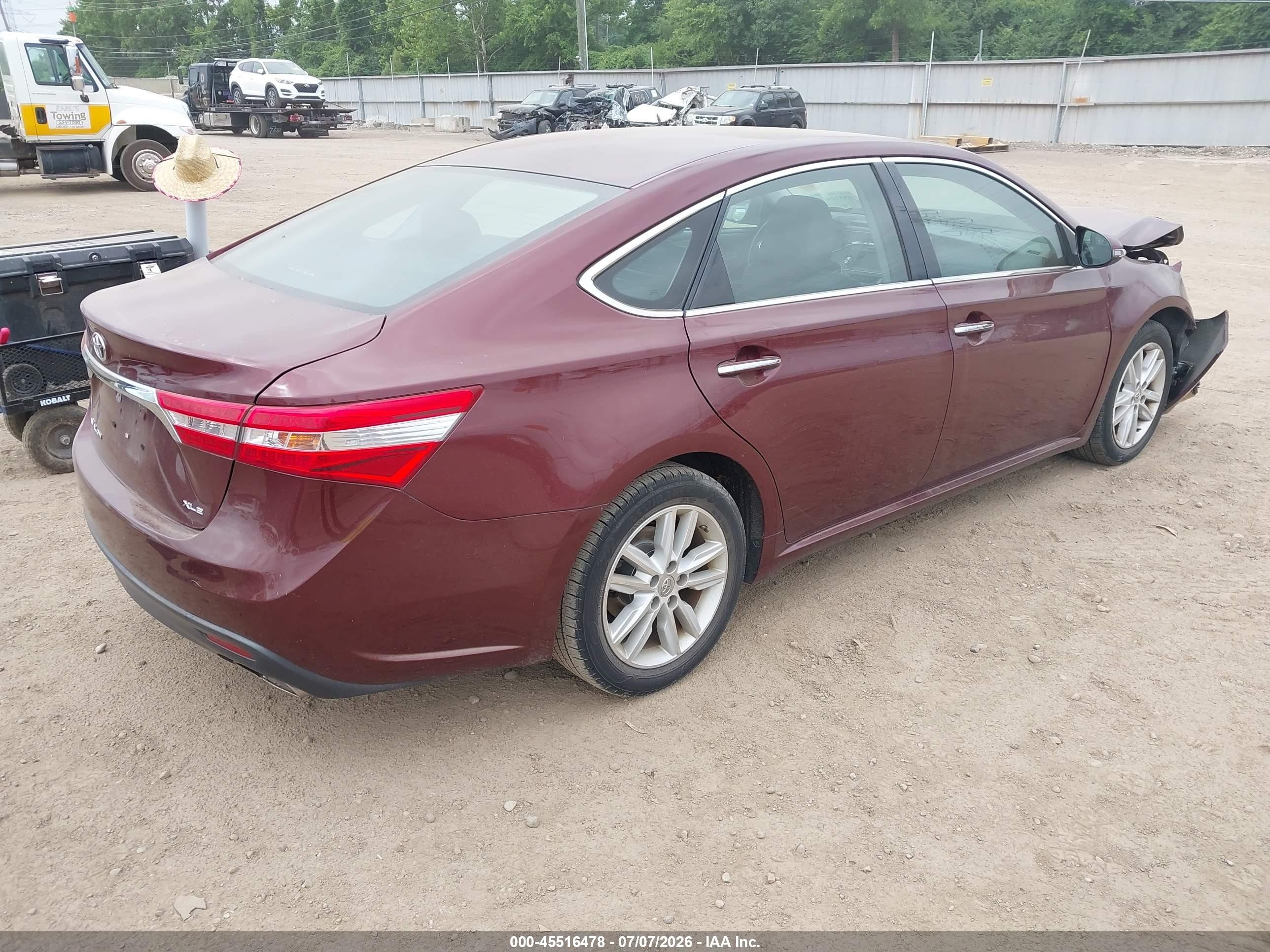 2013 Toyota Avalon Xle Burgundy vin: 4T1BK1EB6DU035655