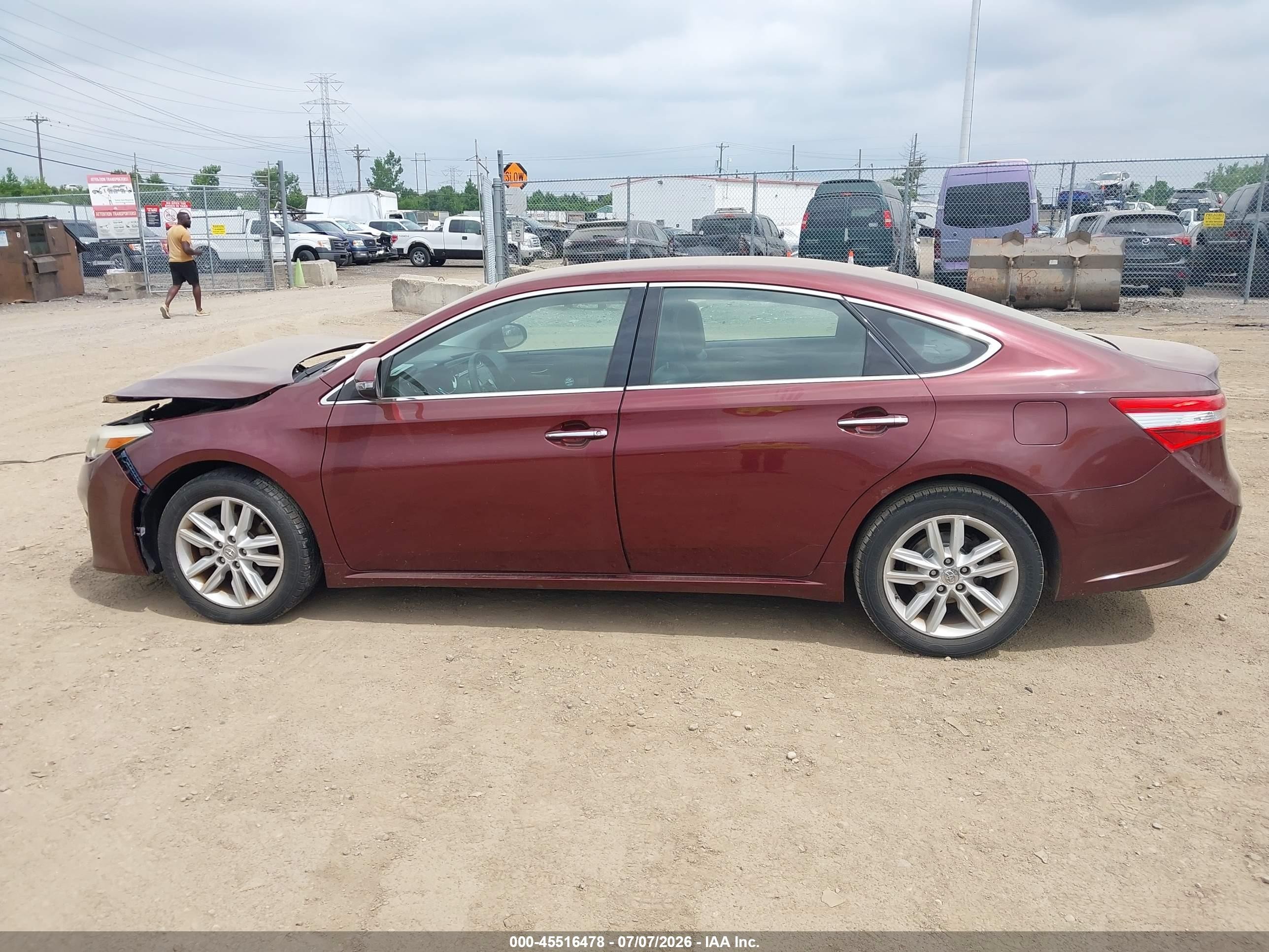 2013 Toyota Avalon Xle Burgundy vin: 4T1BK1EB6DU035655