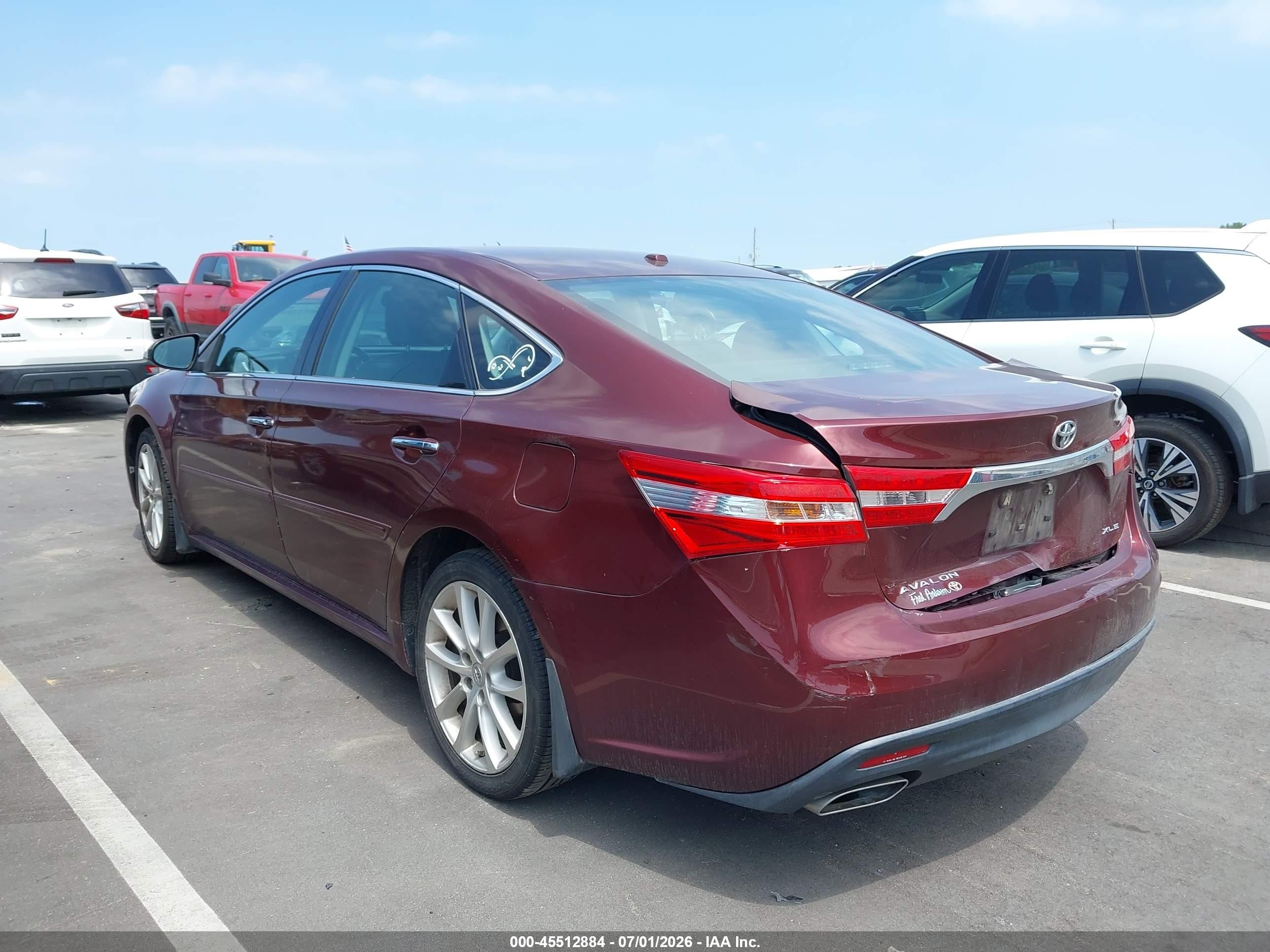 2013 Toyota Avalon Xle Touring Burgundy vin: 4T1BK1EB7DU020520