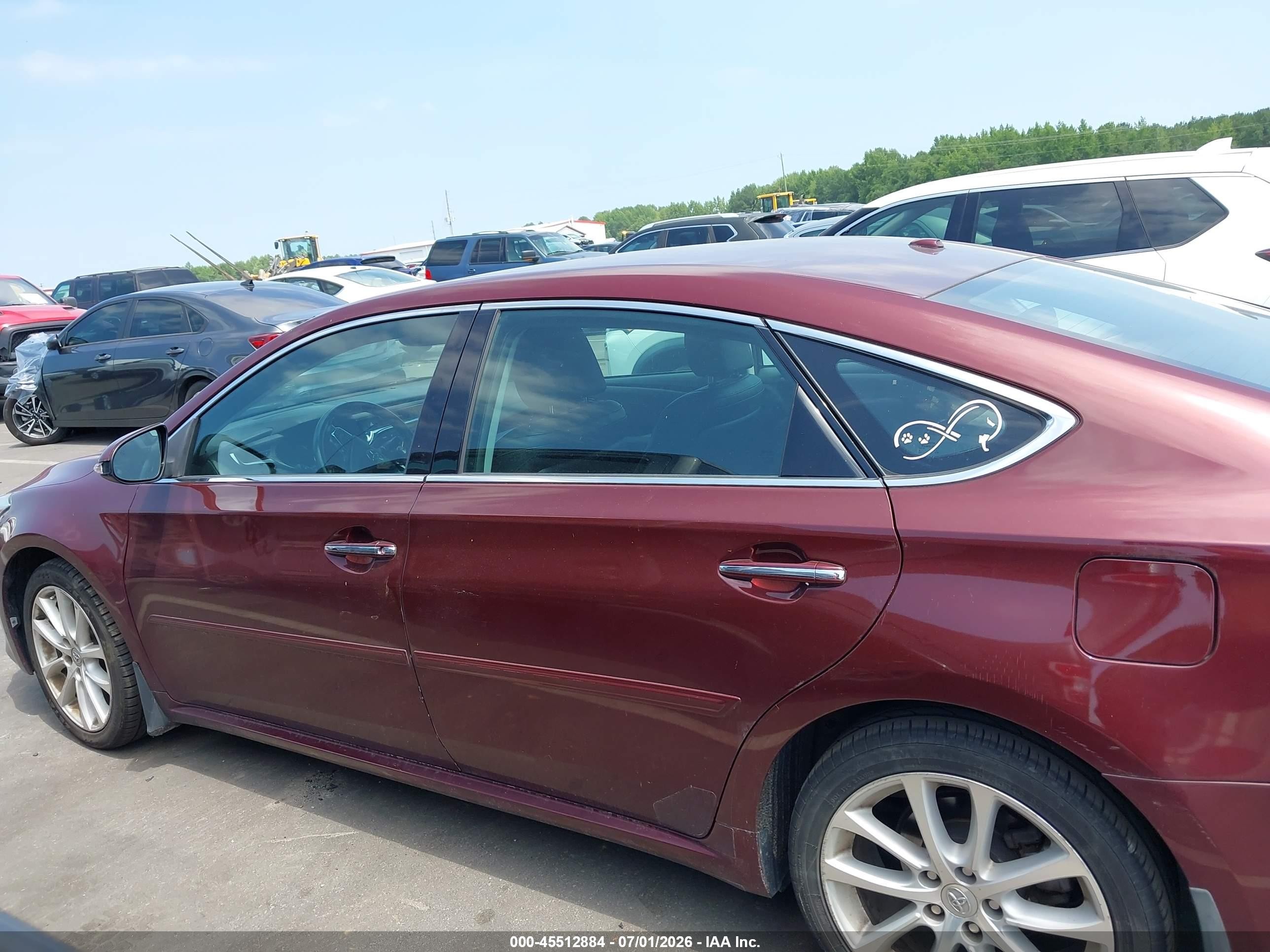 2013 Toyota Avalon Xle Touring Burgundy vin: 4T1BK1EB7DU020520