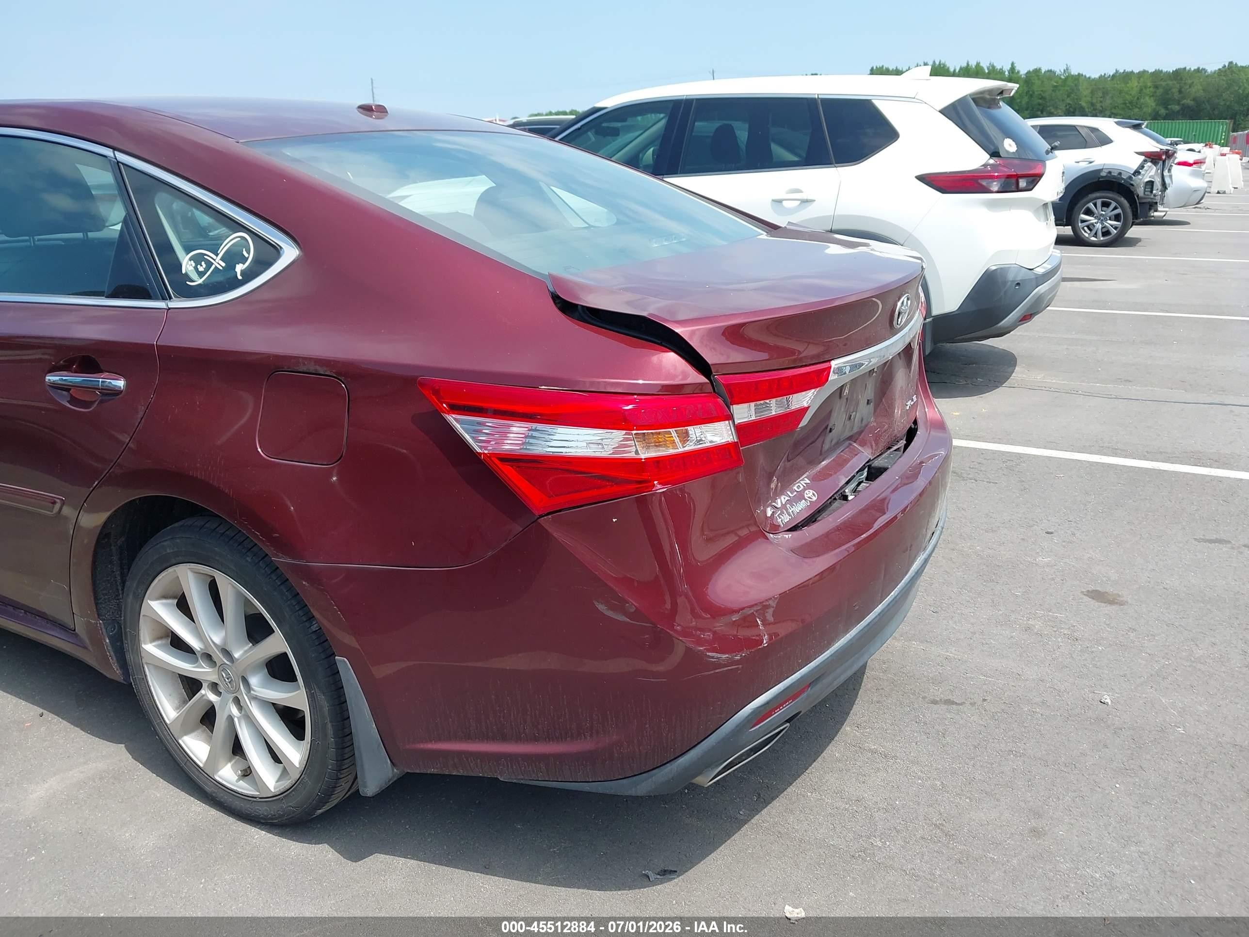 2013 Toyota Avalon Xle Touring Burgundy vin: 4T1BK1EB7DU020520