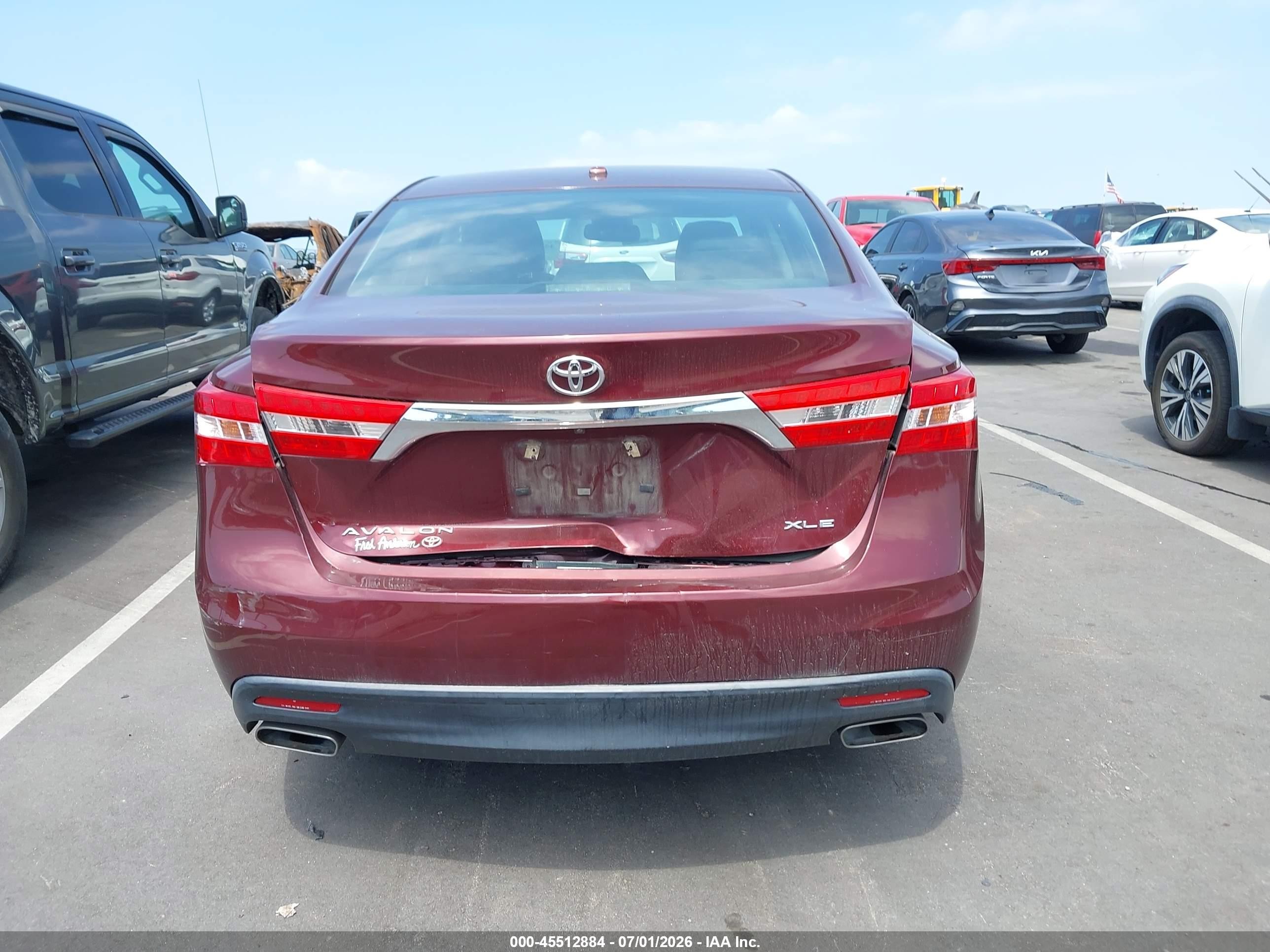2013 Toyota Avalon Xle Touring Burgundy vin: 4T1BK1EB7DU020520