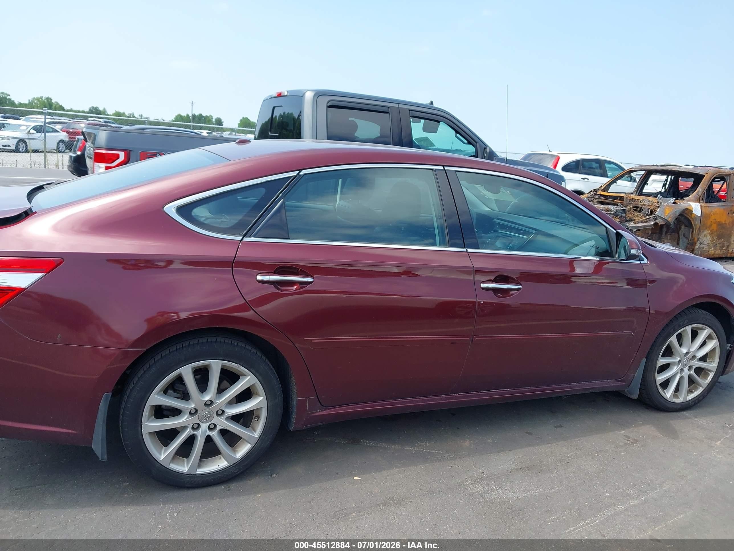 2013 Toyota Avalon Xle Touring Burgundy vin: 4T1BK1EB7DU020520