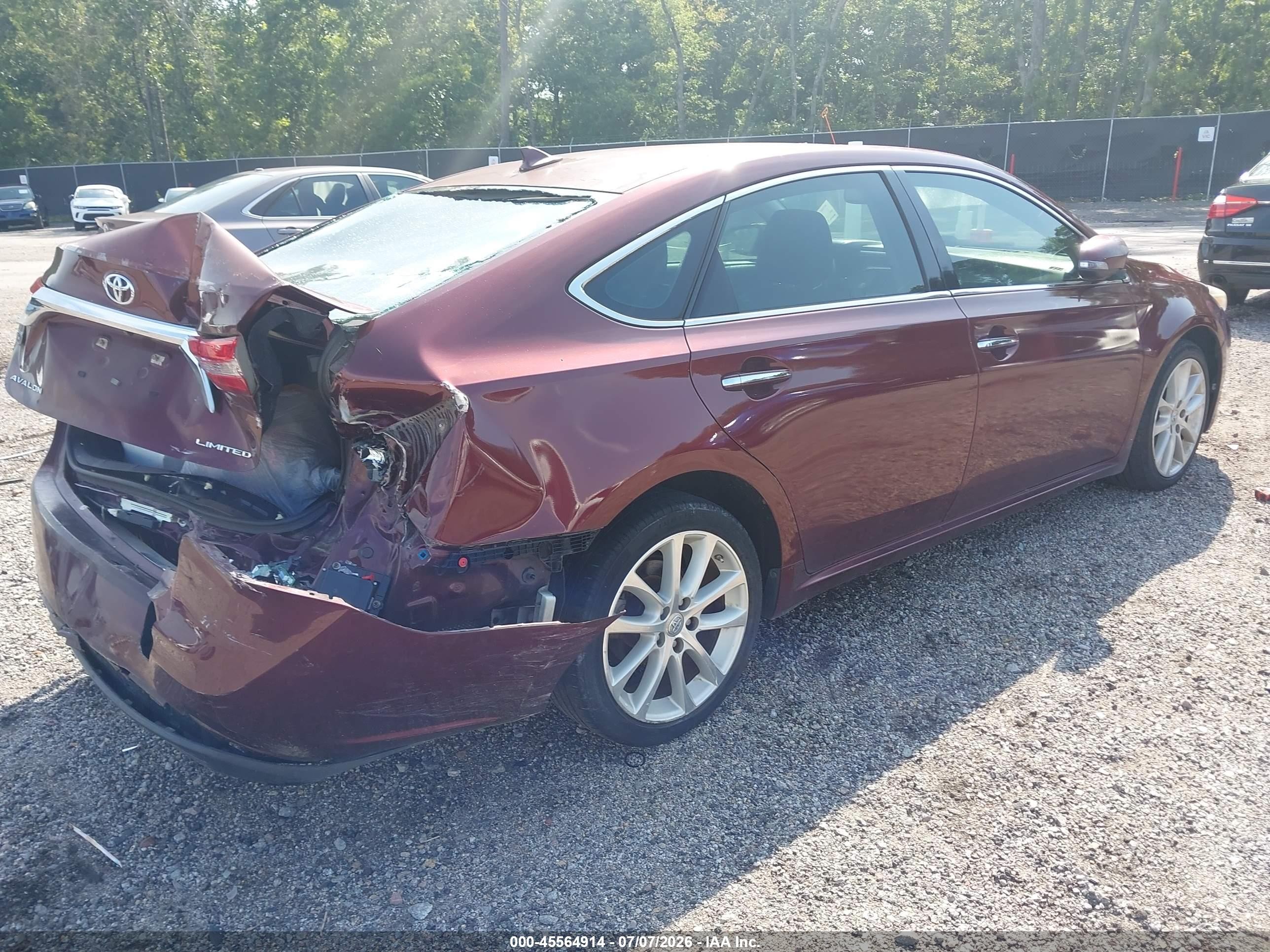 2013 Toyota Avalon Limited Red vin: 4T1BK1EB7DU041917