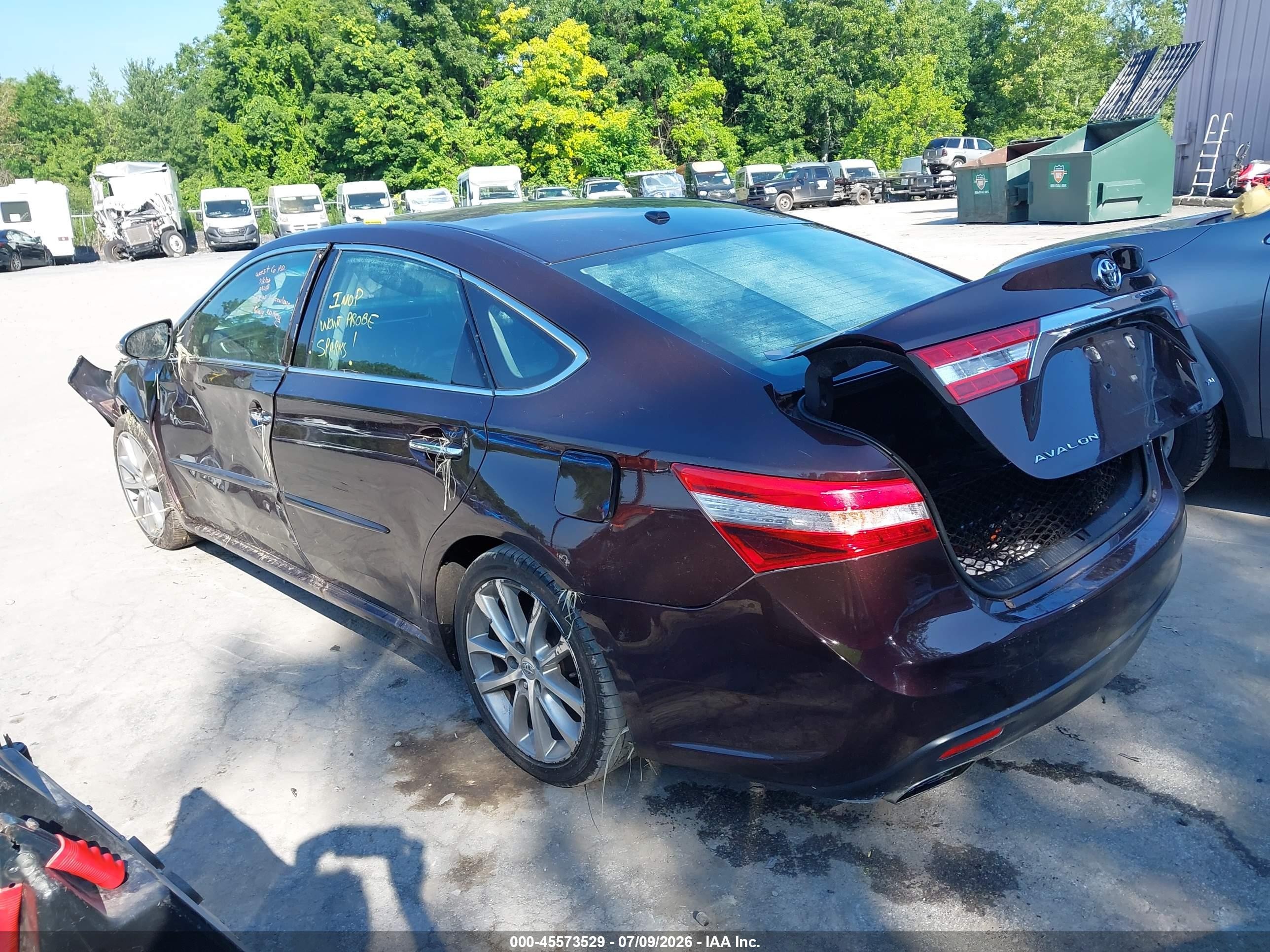 2014 Toyota Avalon Xle Touring Maroon vin: 4T1BK1EB7EU092383