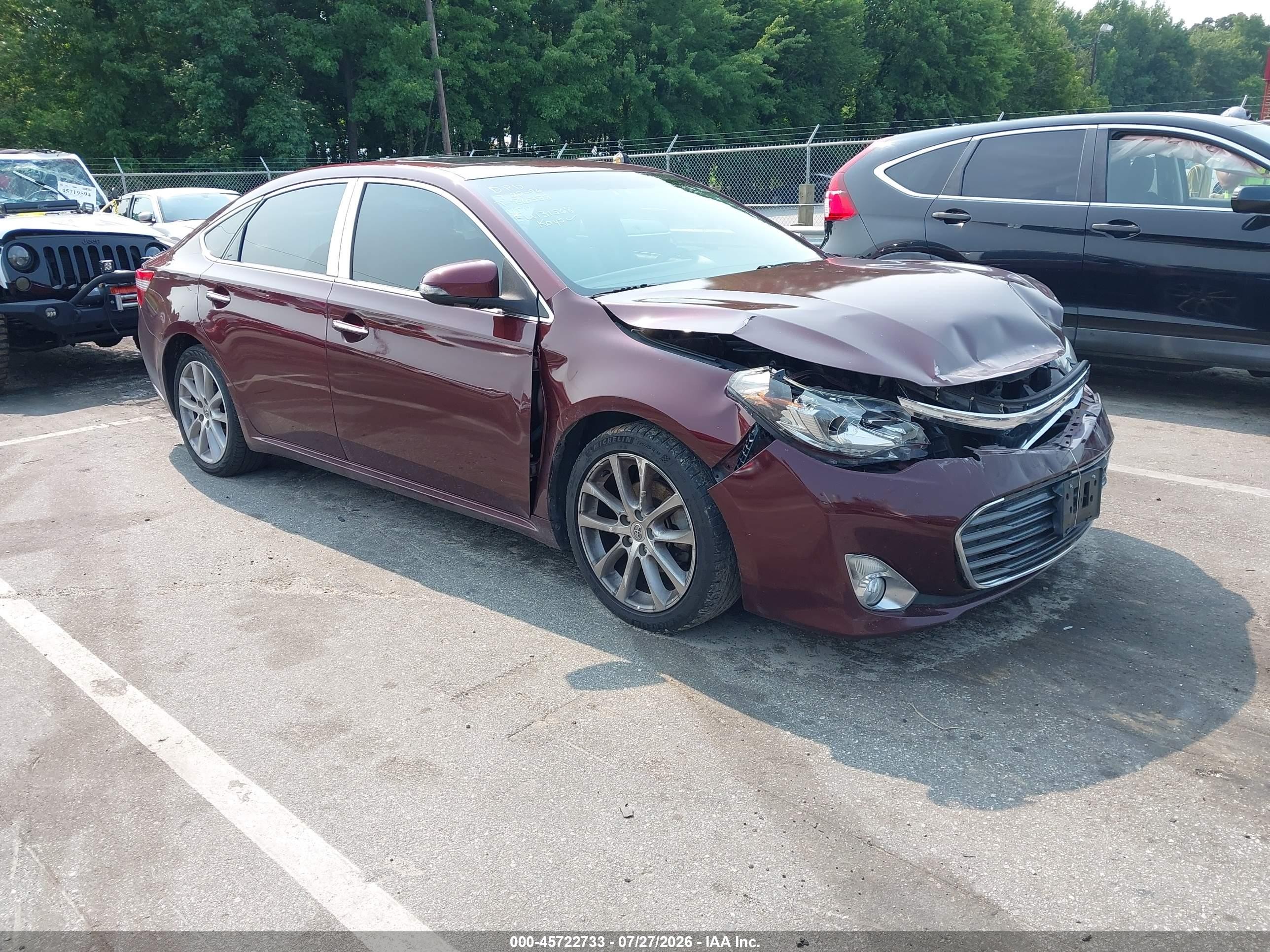 2014 Toyota Avalon Limited Burgundy vin: 4T1BK1EB7EU131568