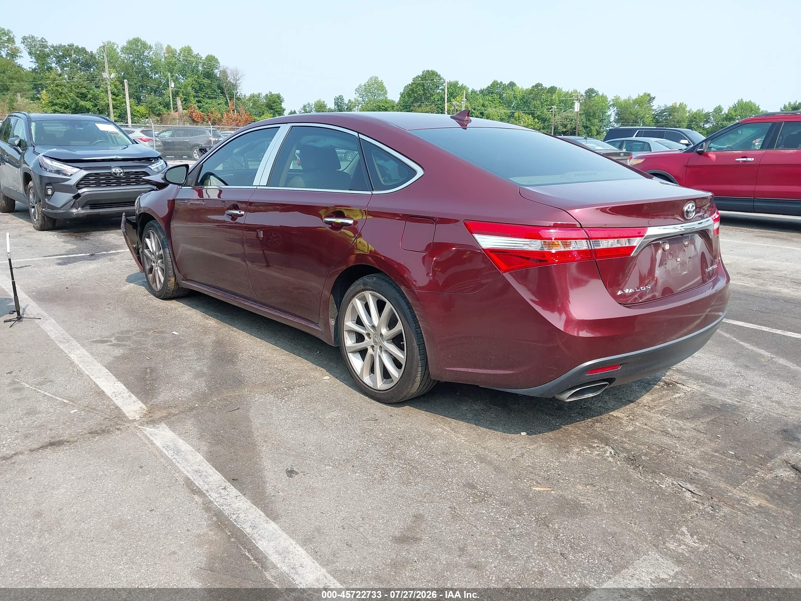2014 Toyota Avalon Limited Burgundy vin: 4T1BK1EB7EU131568