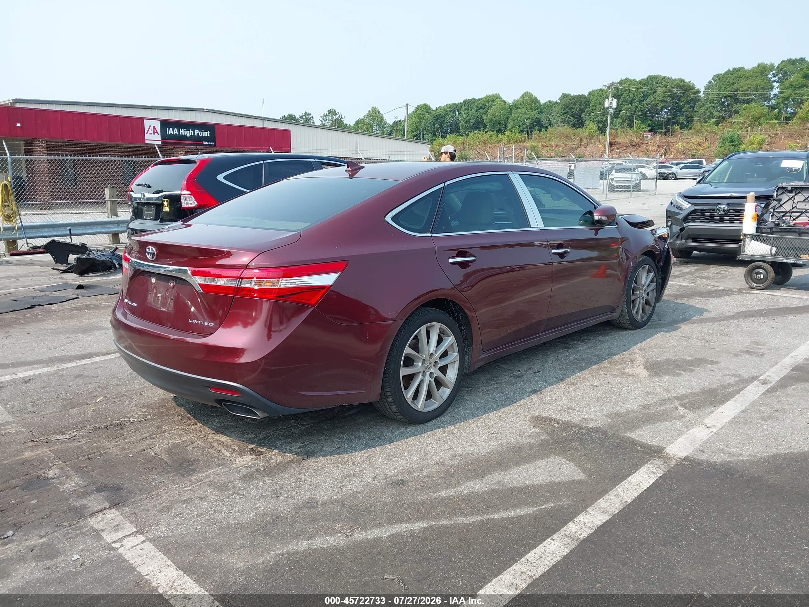 2014 Toyota Avalon Limited Burgundy vin: 4T1BK1EB7EU131568