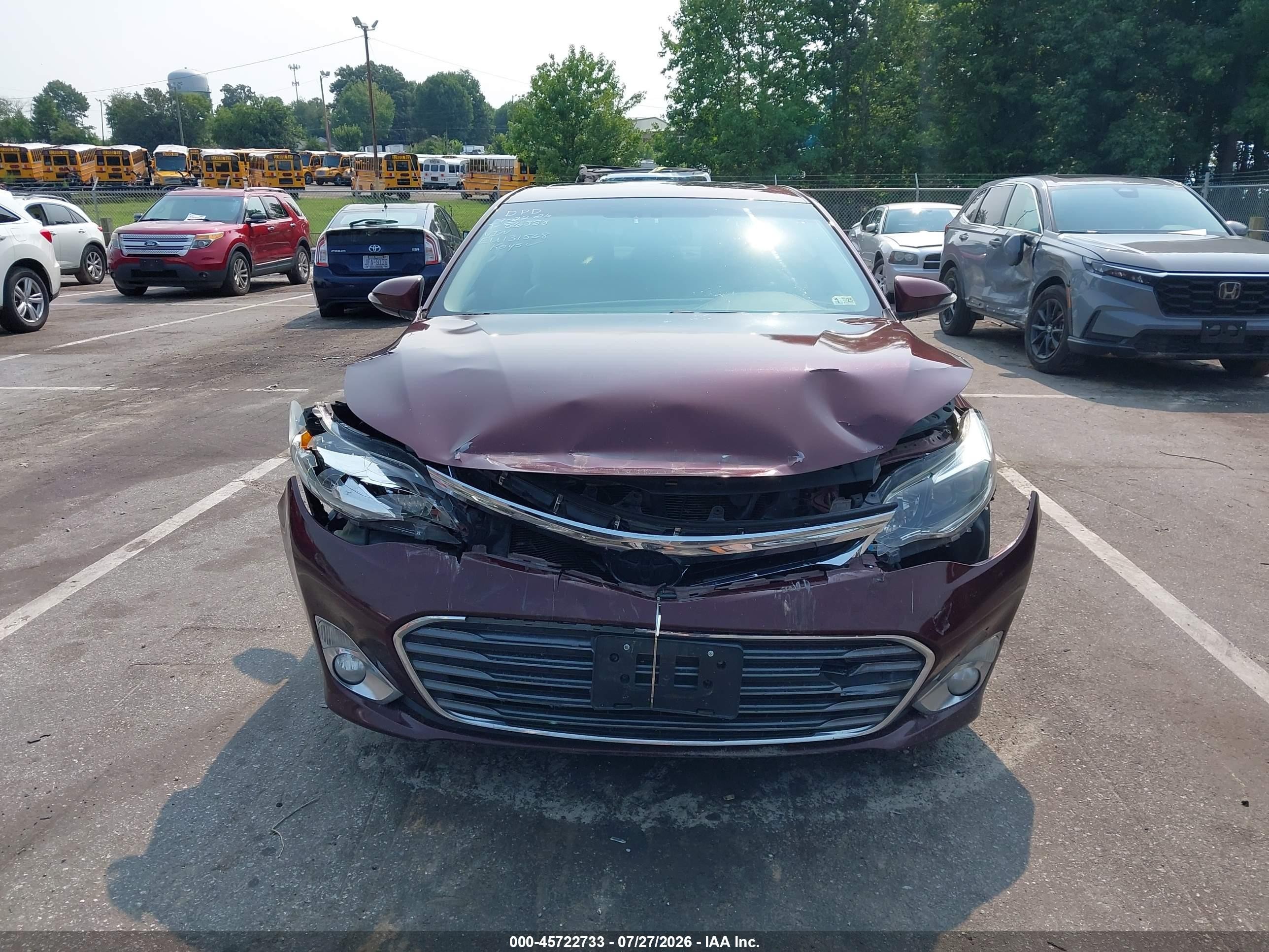 2014 Toyota Avalon Limited Burgundy vin: 4T1BK1EB7EU131568