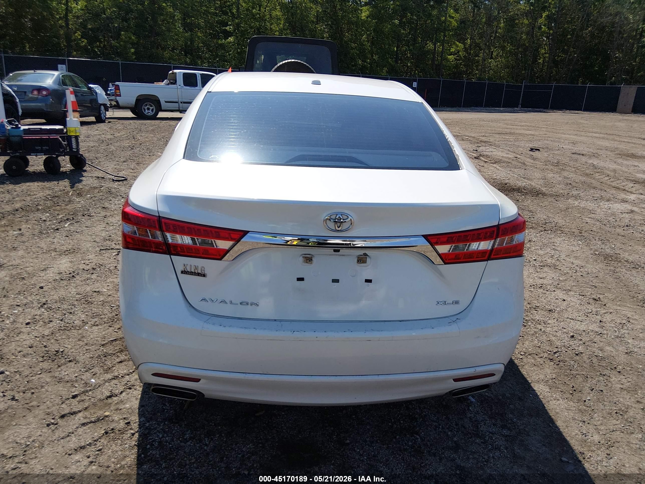 2015 Toyota Avalon Xle White vin: 4T1BK1EB7FU156956