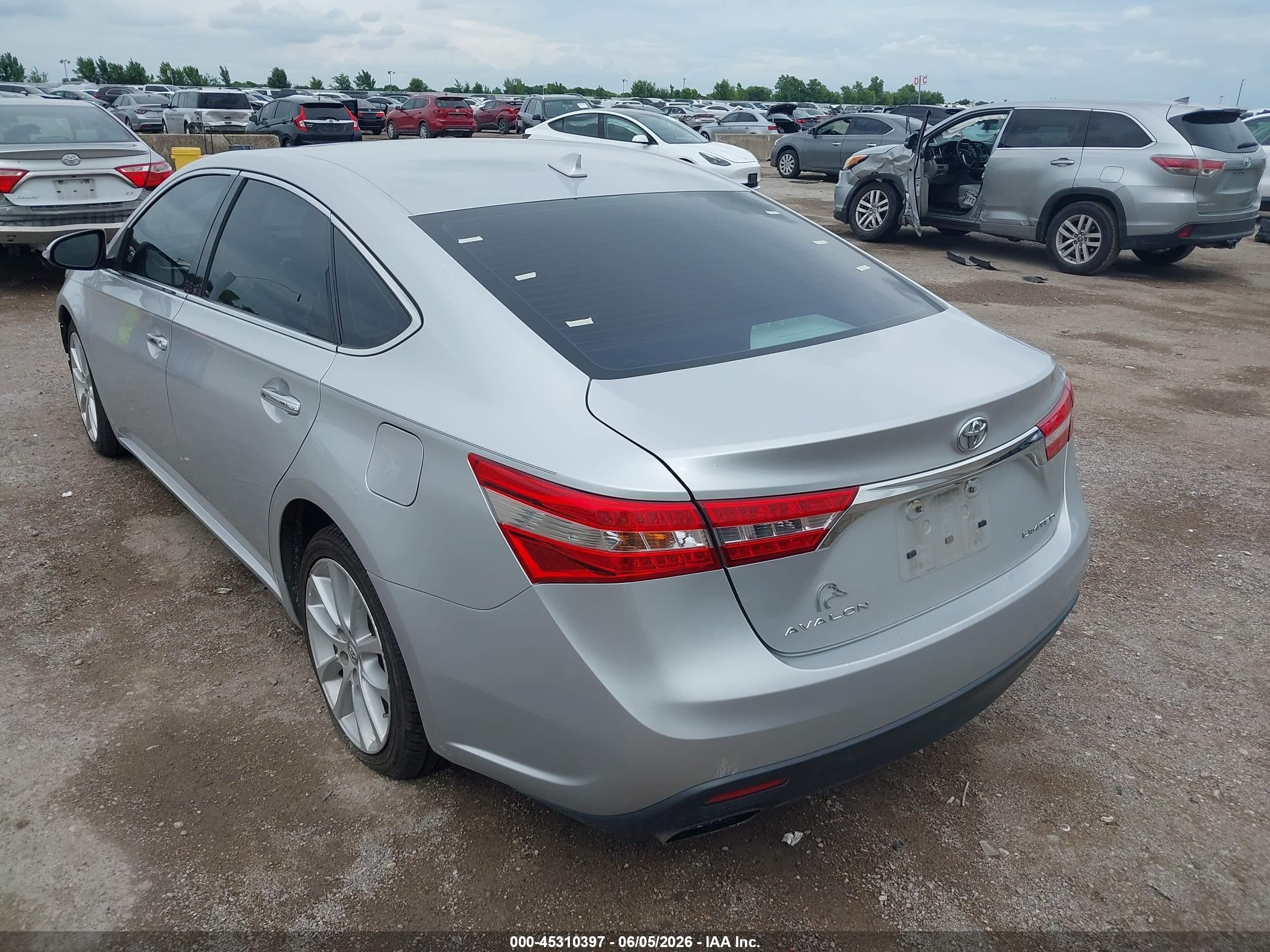 2013 Toyota Avalon Limited Silver vin: 4T1BK1EB8DU038136