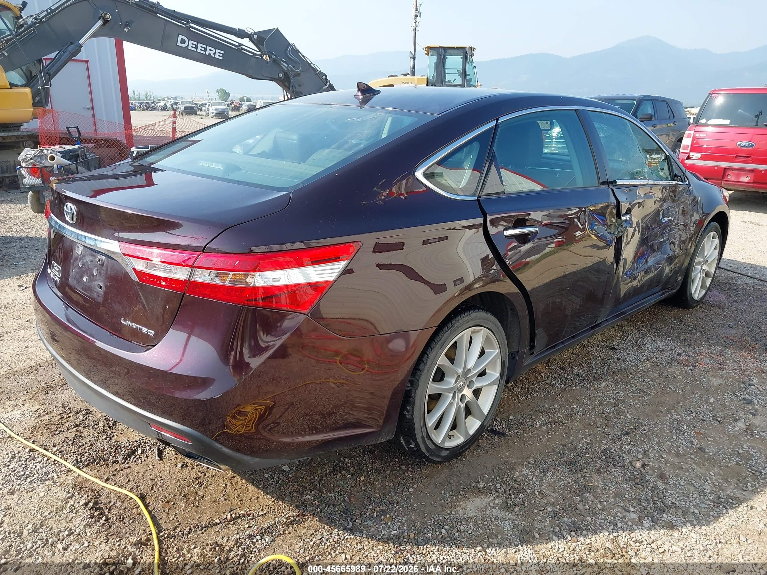 2013 Toyota Avalon Limited Burgundy vin: 4T1BK1EB9DU024861