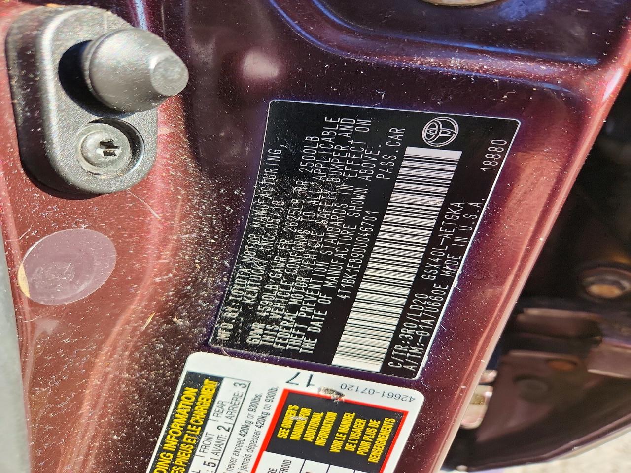 2013 Toyota Avalon Purple vin: 4T1BK1EB9DU046701
