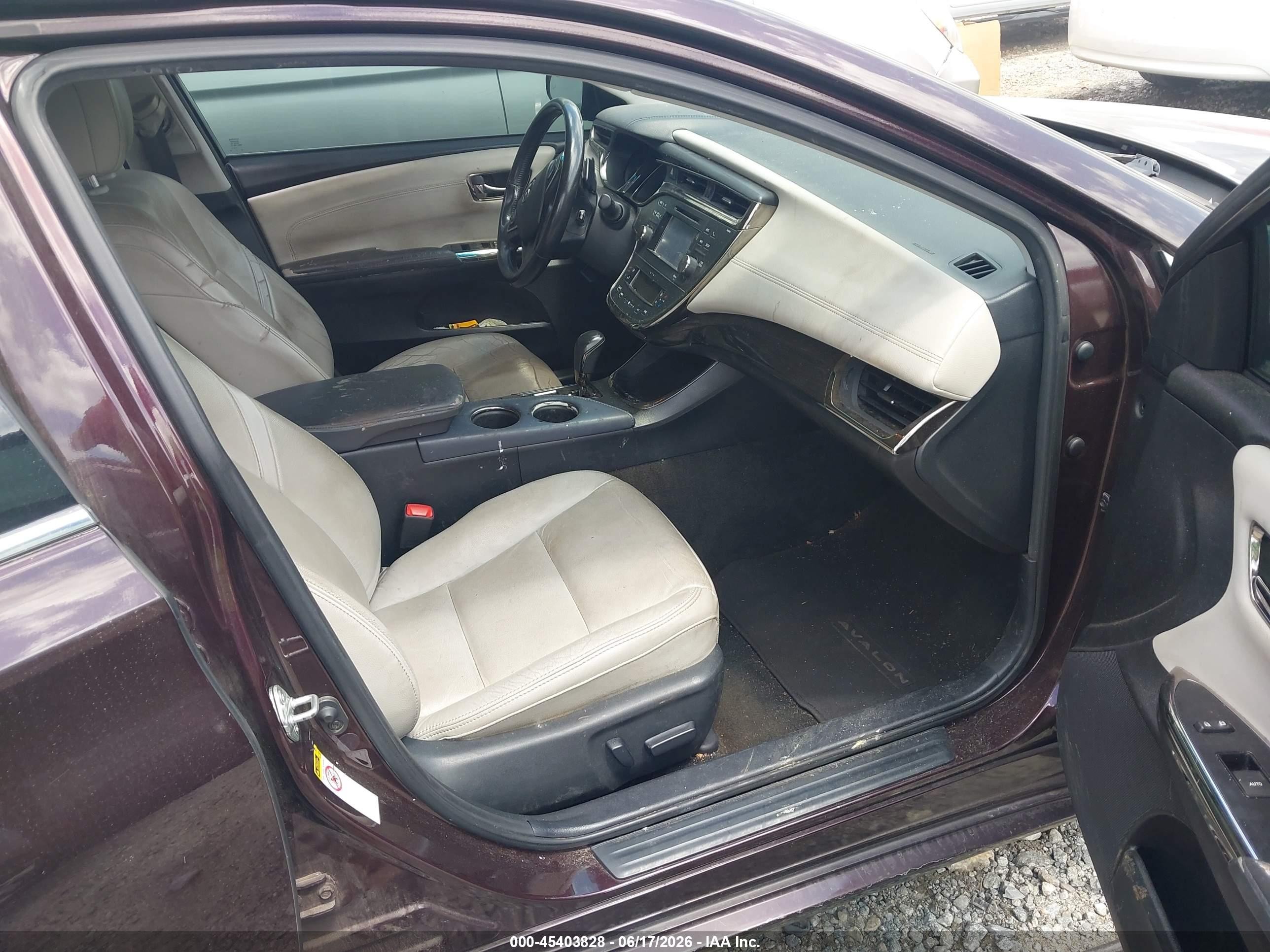 2013 Toyota Avalon   Burgundy vin: 4T1BK1EB9DU048447