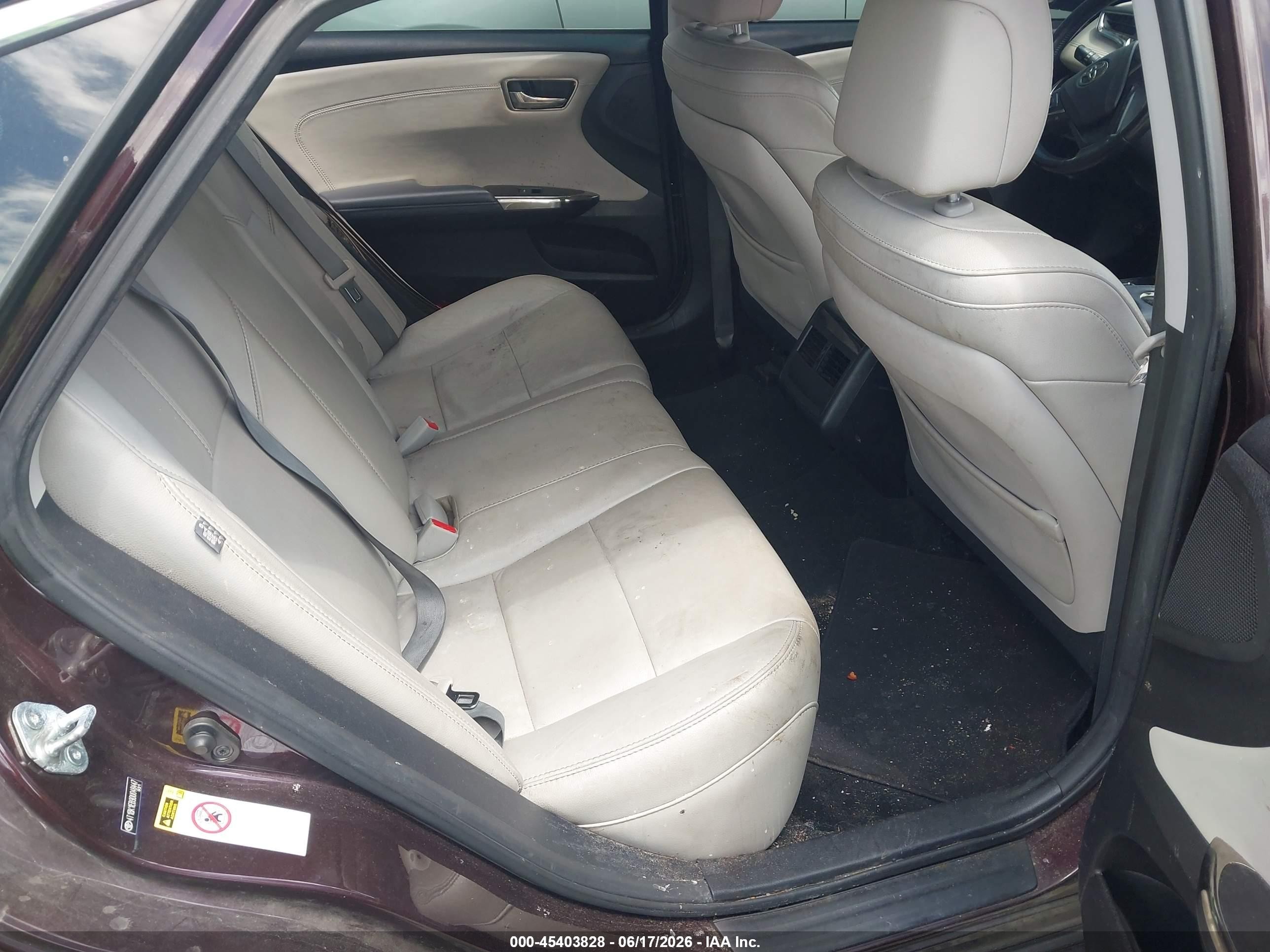 2013 Toyota Avalon   Burgundy vin: 4T1BK1EB9DU048447
