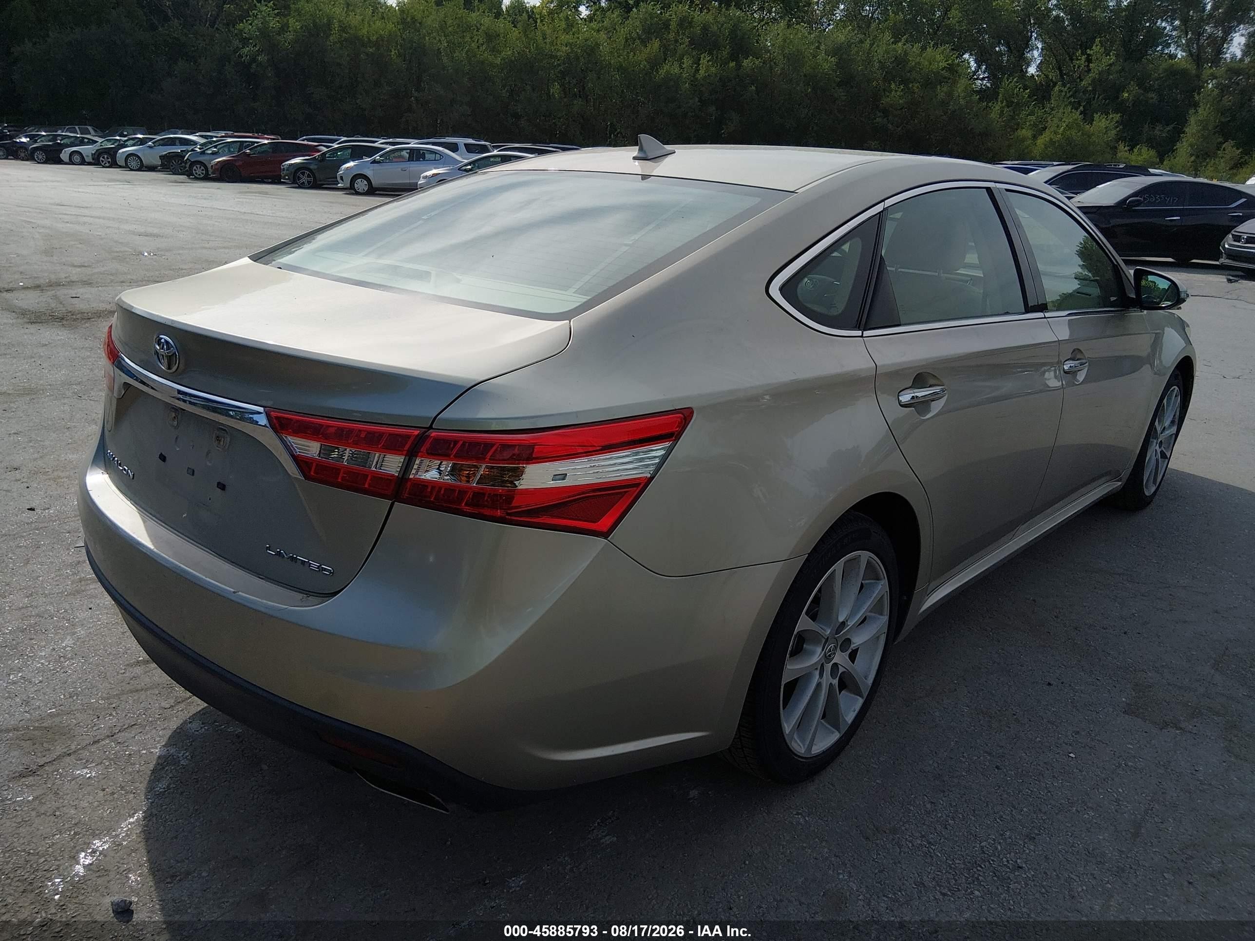 2013 Toyota Avalon Limited Beige vin: 4T1BK1EB9DU074188
