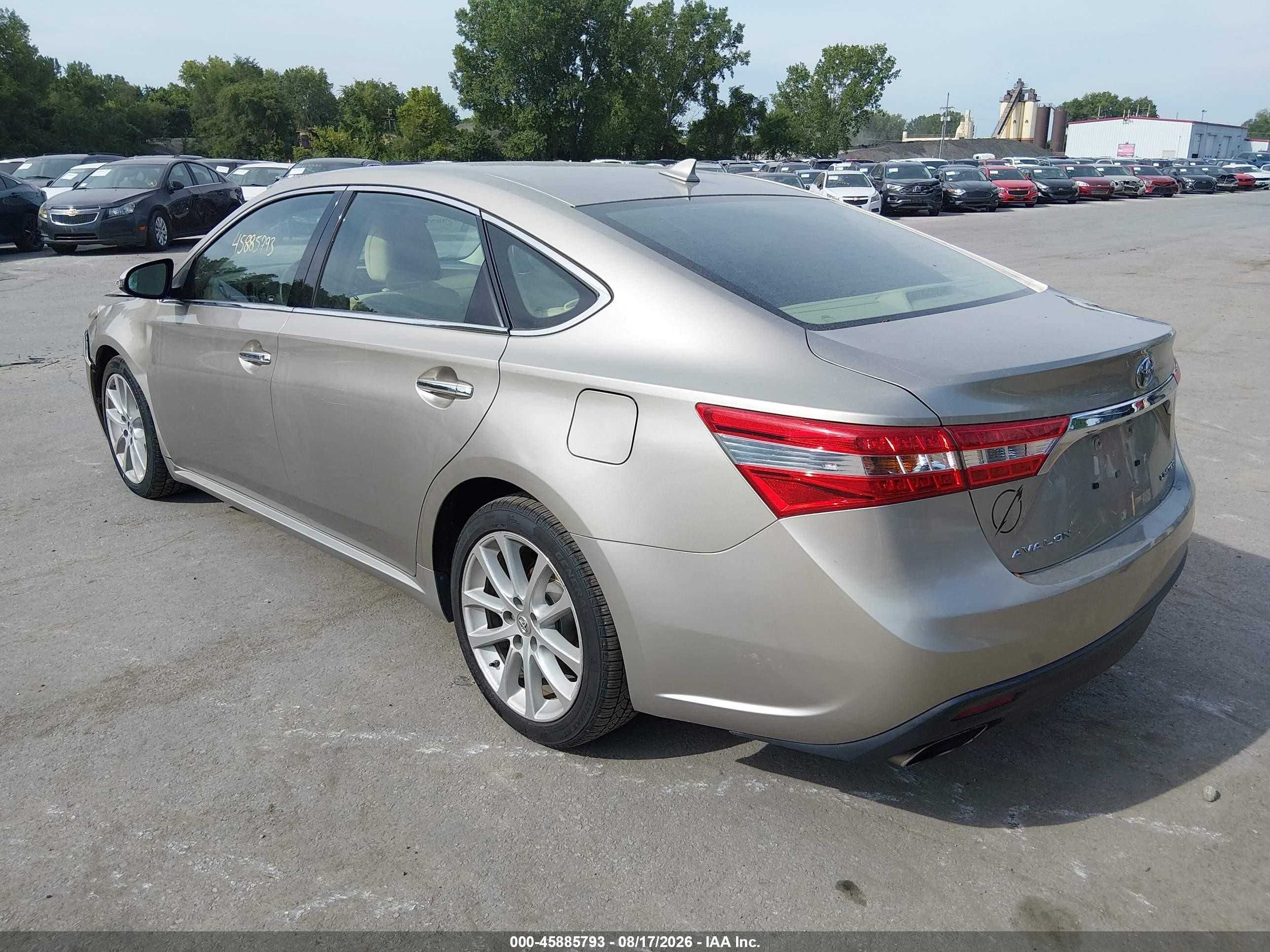 2013 Toyota Avalon Limited Beige vin: 4T1BK1EB9DU074188