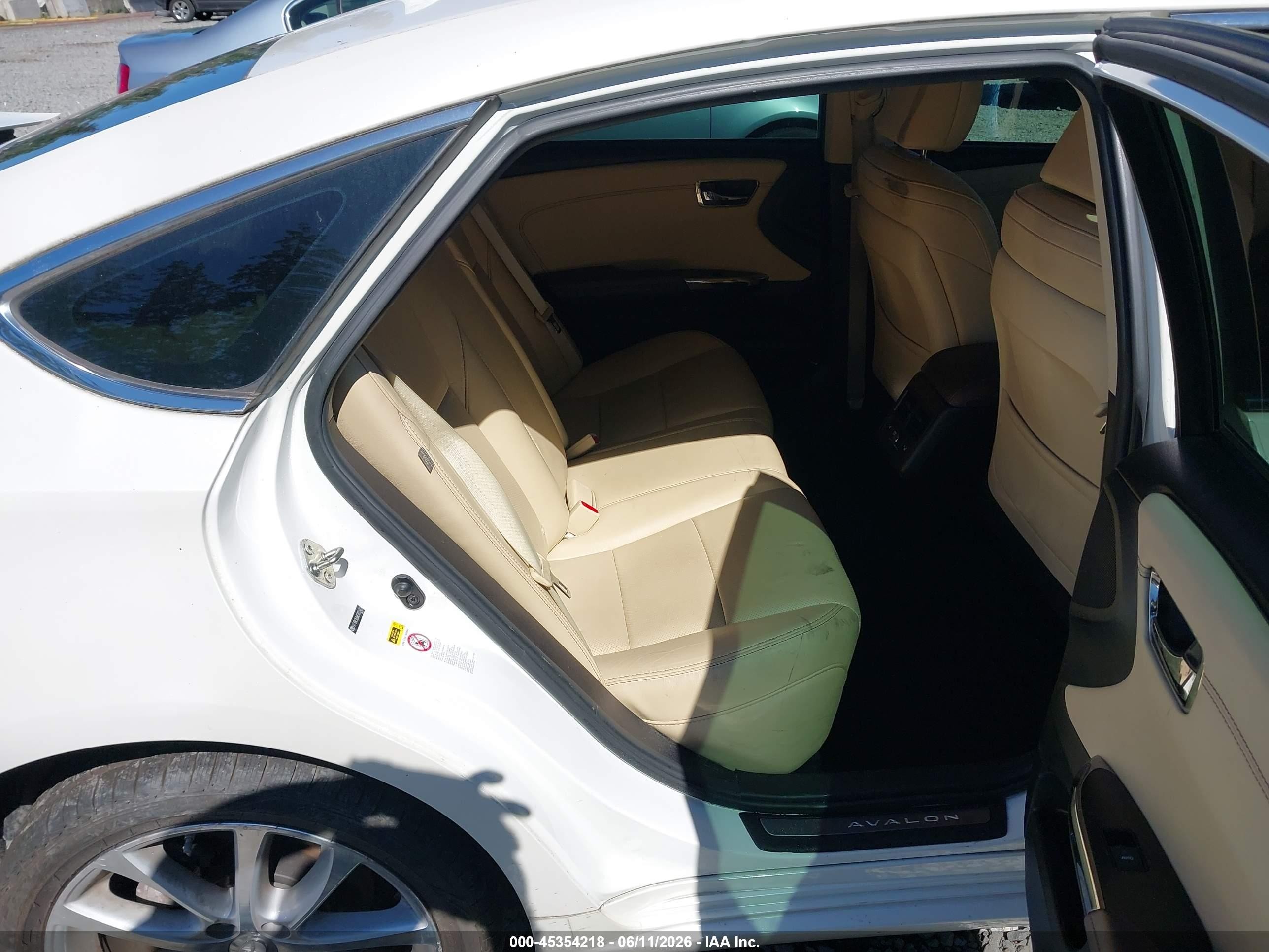 2014 Toyota Avalon Limited White vin: 4T1BK1EB9EU093423