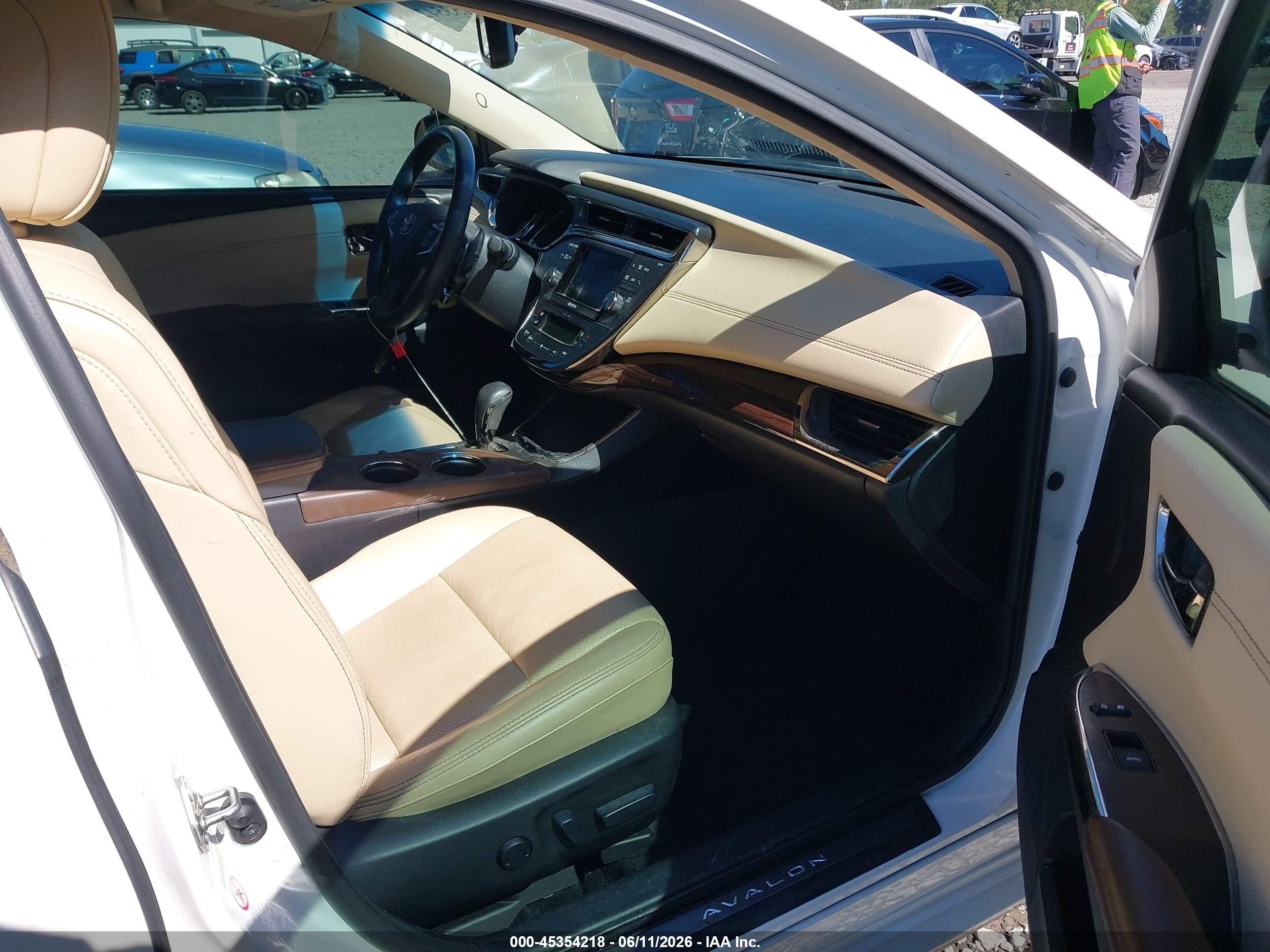 2014 Toyota Avalon Limited White vin: 4T1BK1EB9EU093423