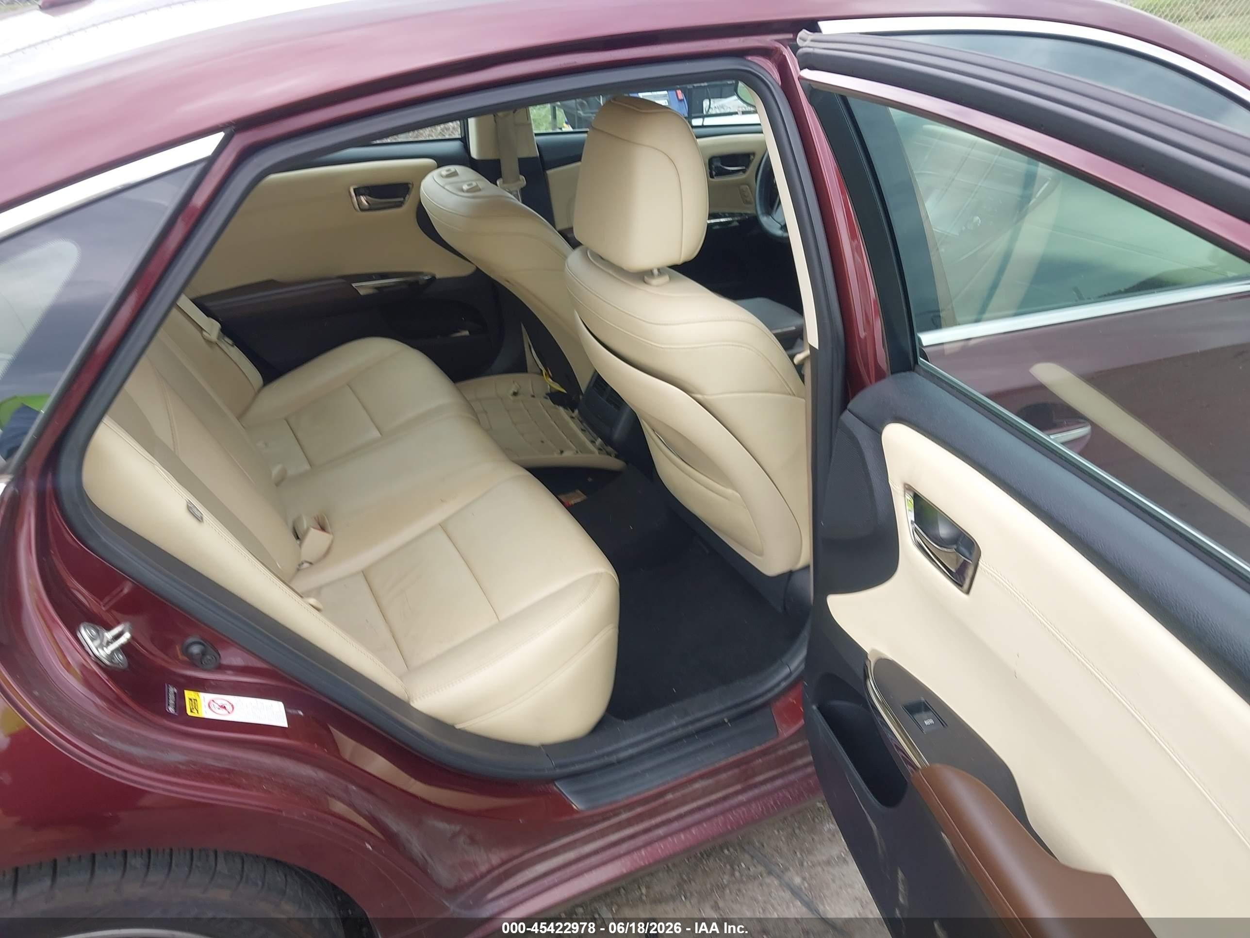 2015 Toyota Avalon Xle Touring Burgundy vin: 4T1BK1EB9FU146641