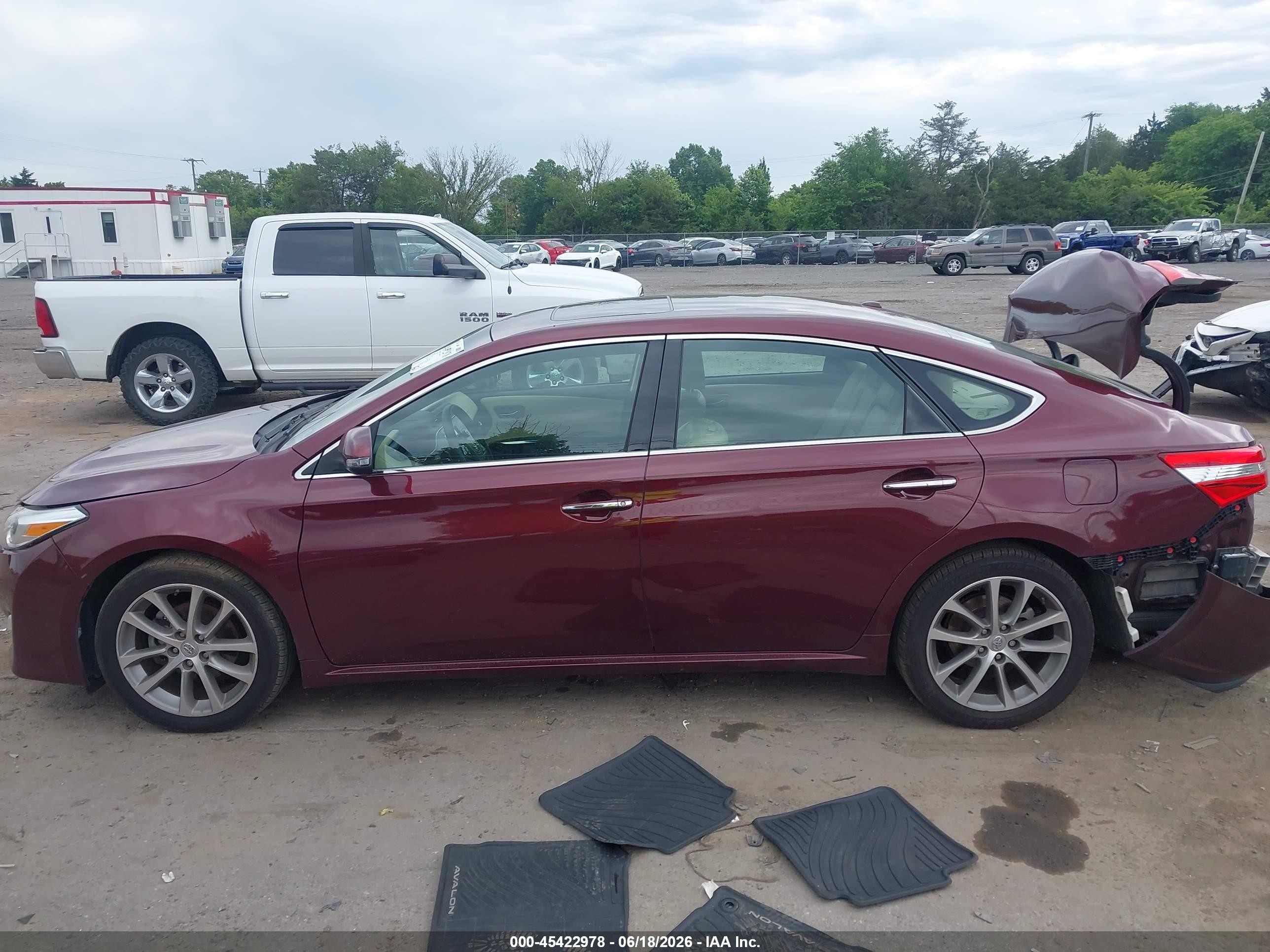 2015 Toyota Avalon Xle Touring Burgundy vin: 4T1BK1EB9FU146641