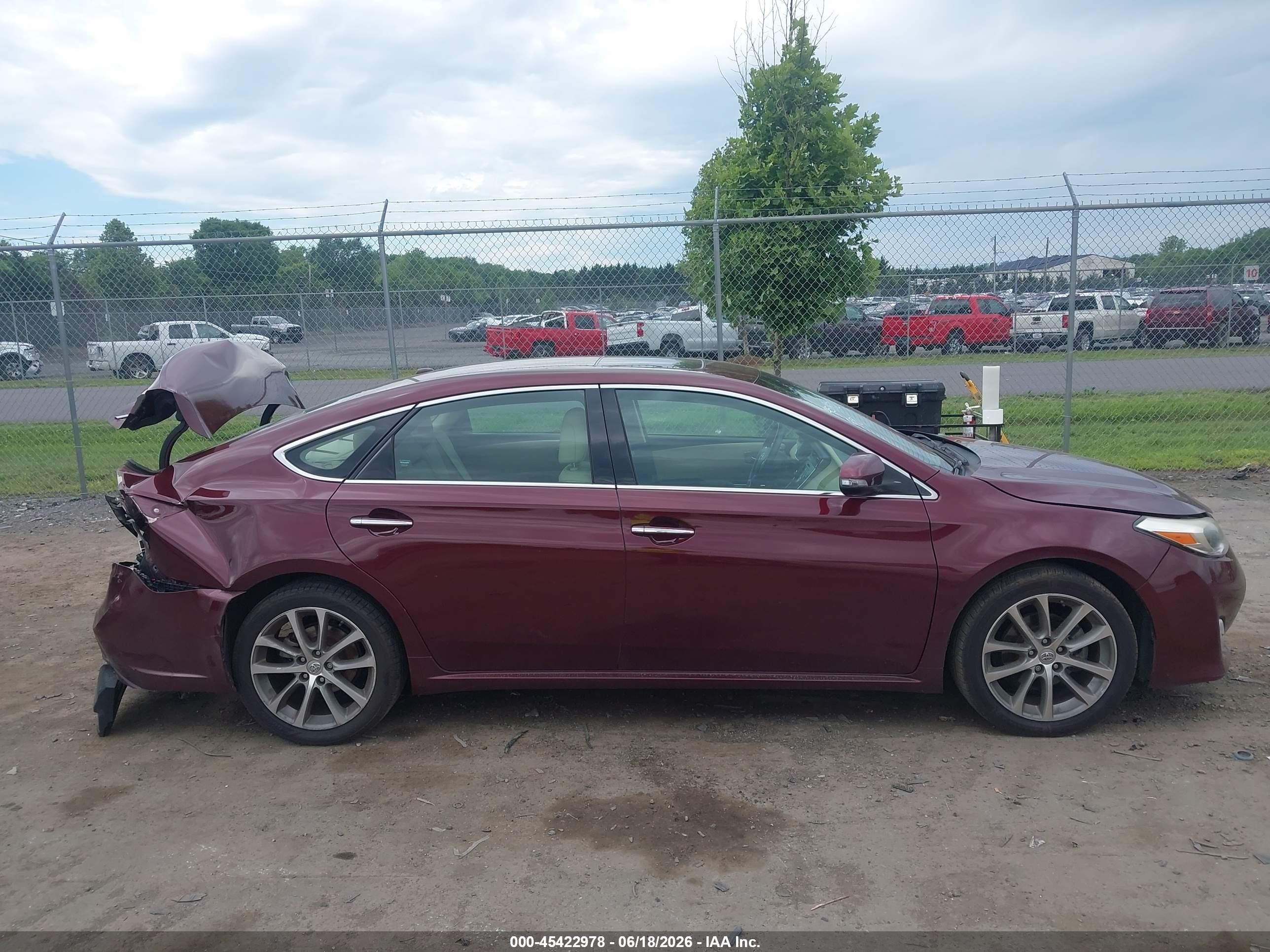2015 Toyota Avalon Xle Touring Burgundy vin: 4T1BK1EB9FU146641