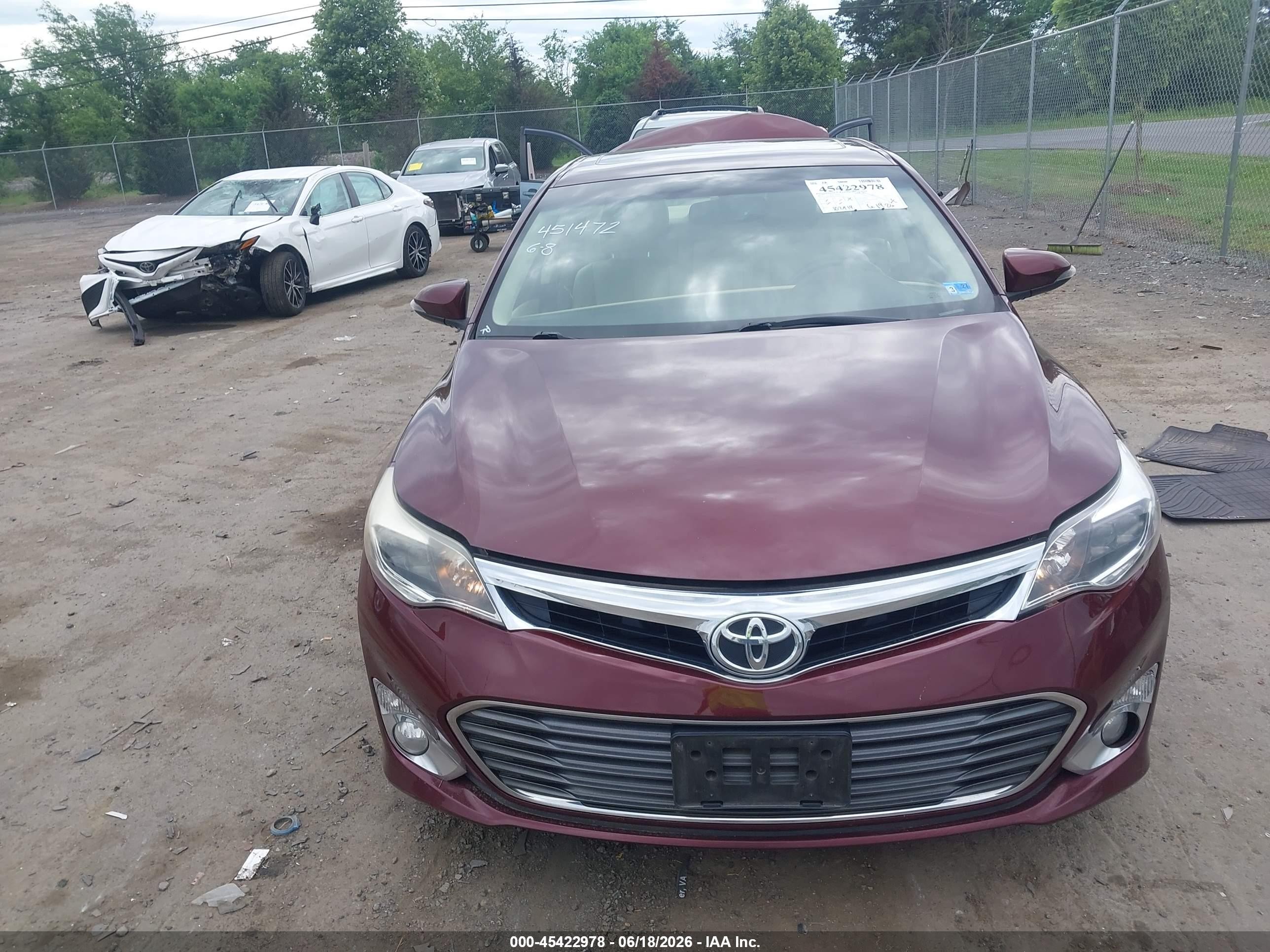 2015 Toyota Avalon Xle Touring Burgundy vin: 4T1BK1EB9FU146641