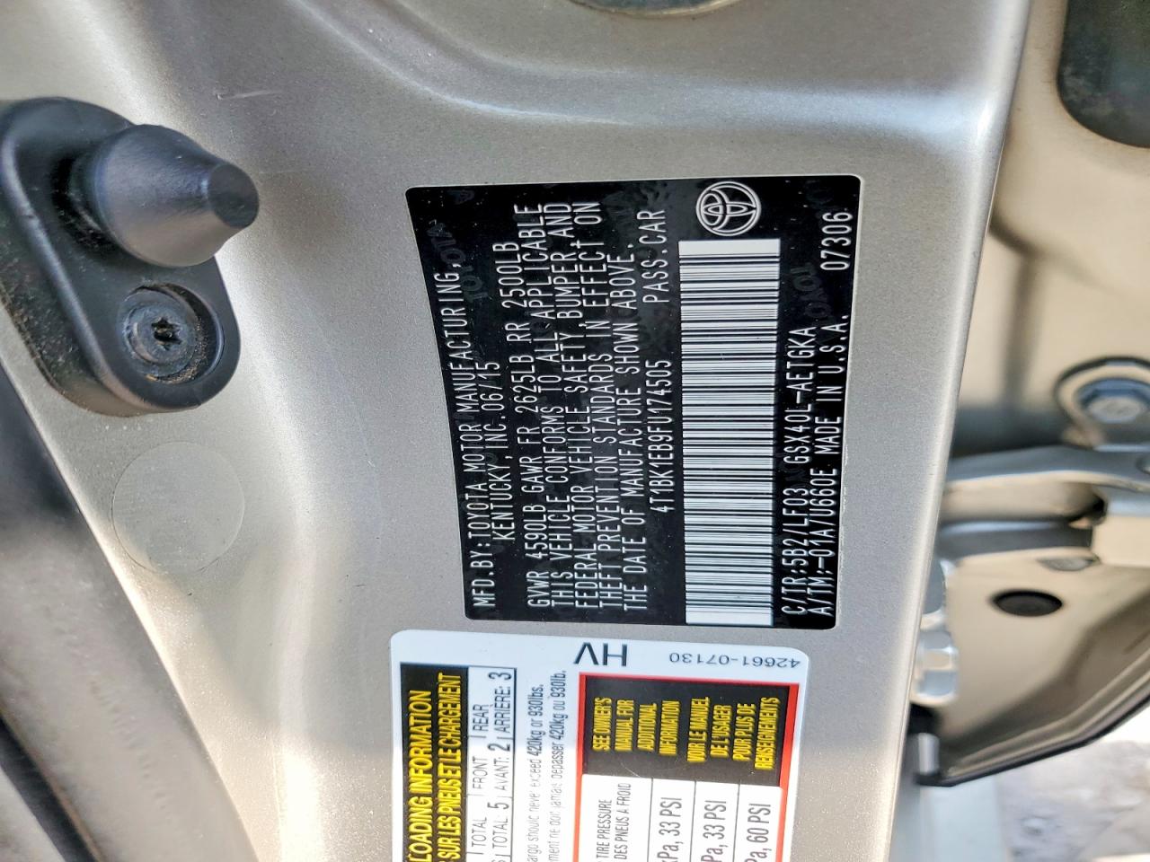 2015 Toyota Avalon Xle Premium Gold vin: 4T1BK1EB9FU174505