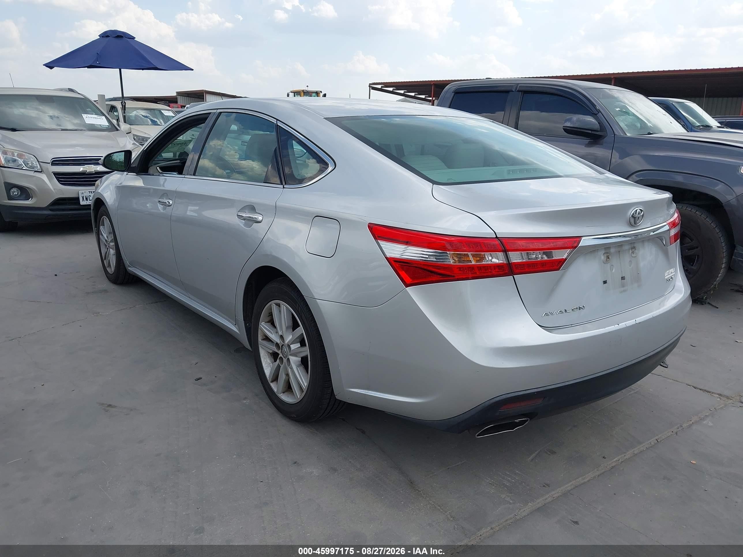 2013 Toyota Avalon Xle Silver vin: 4T1BK1EBXDU022469