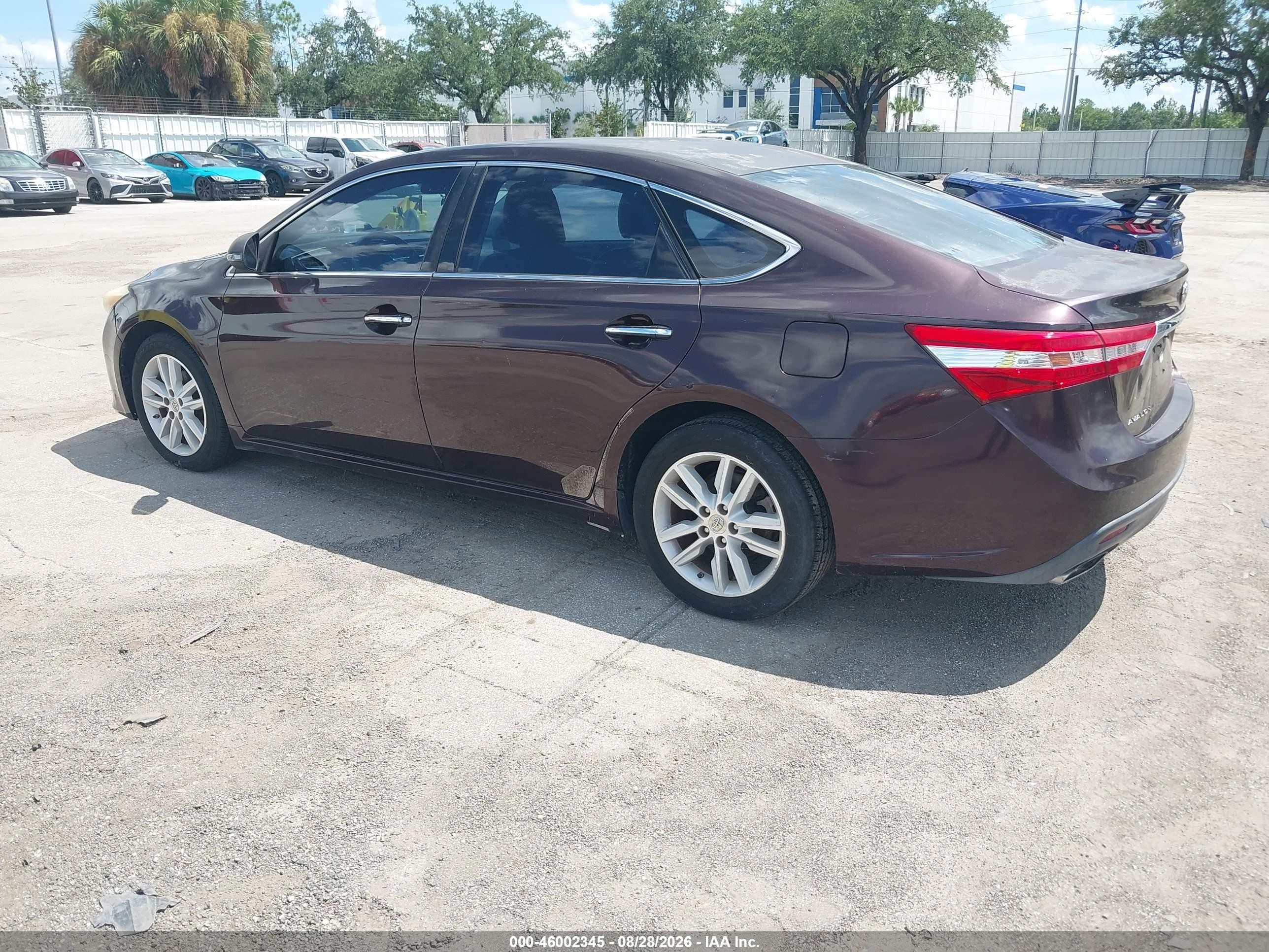 2013 Toyota Avalon Xle Burgundy vin: 4T1BK1EBXDU023069