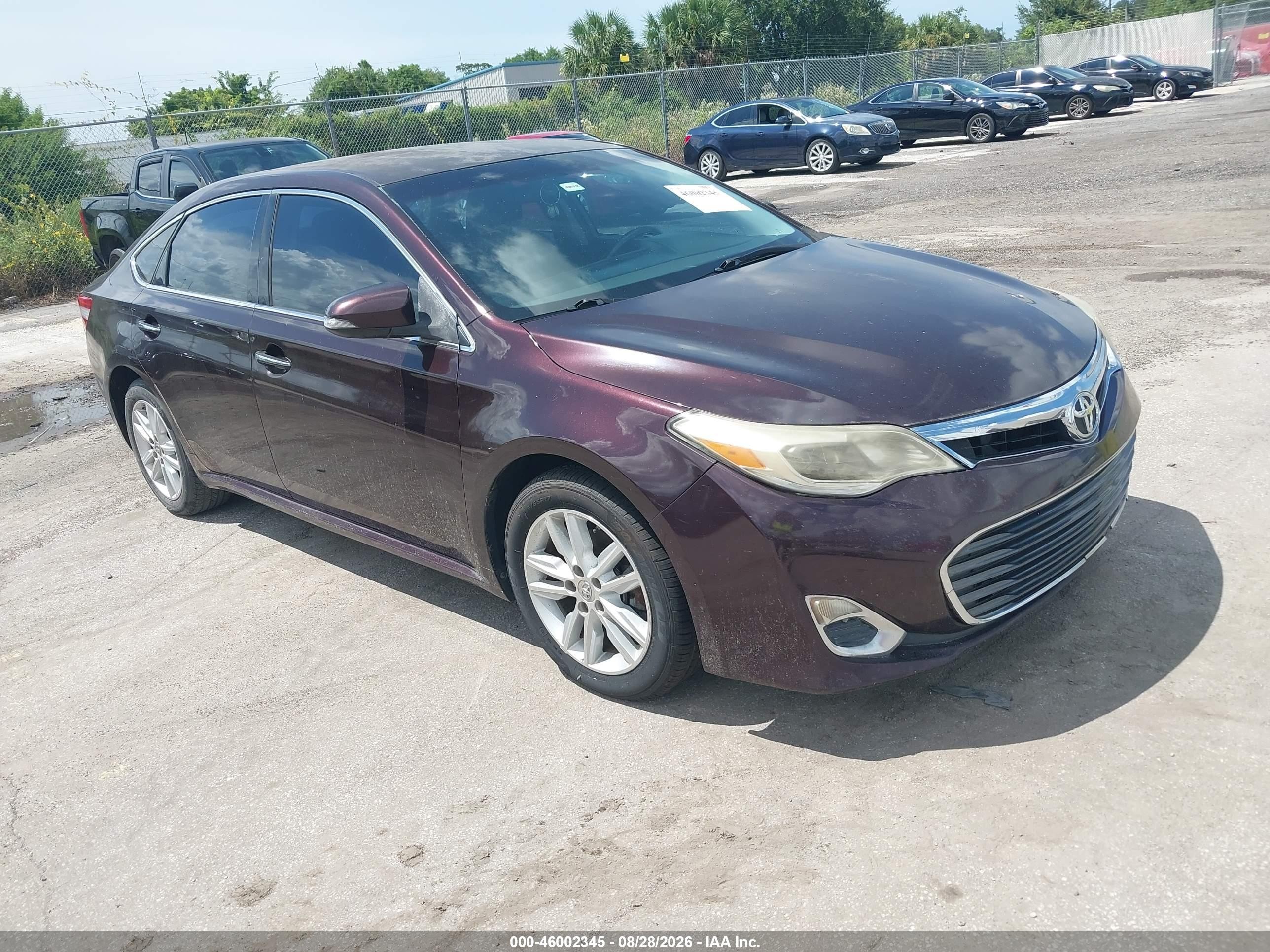 2013 Toyota Avalon Xle Burgundy vin: 4T1BK1EBXDU023069