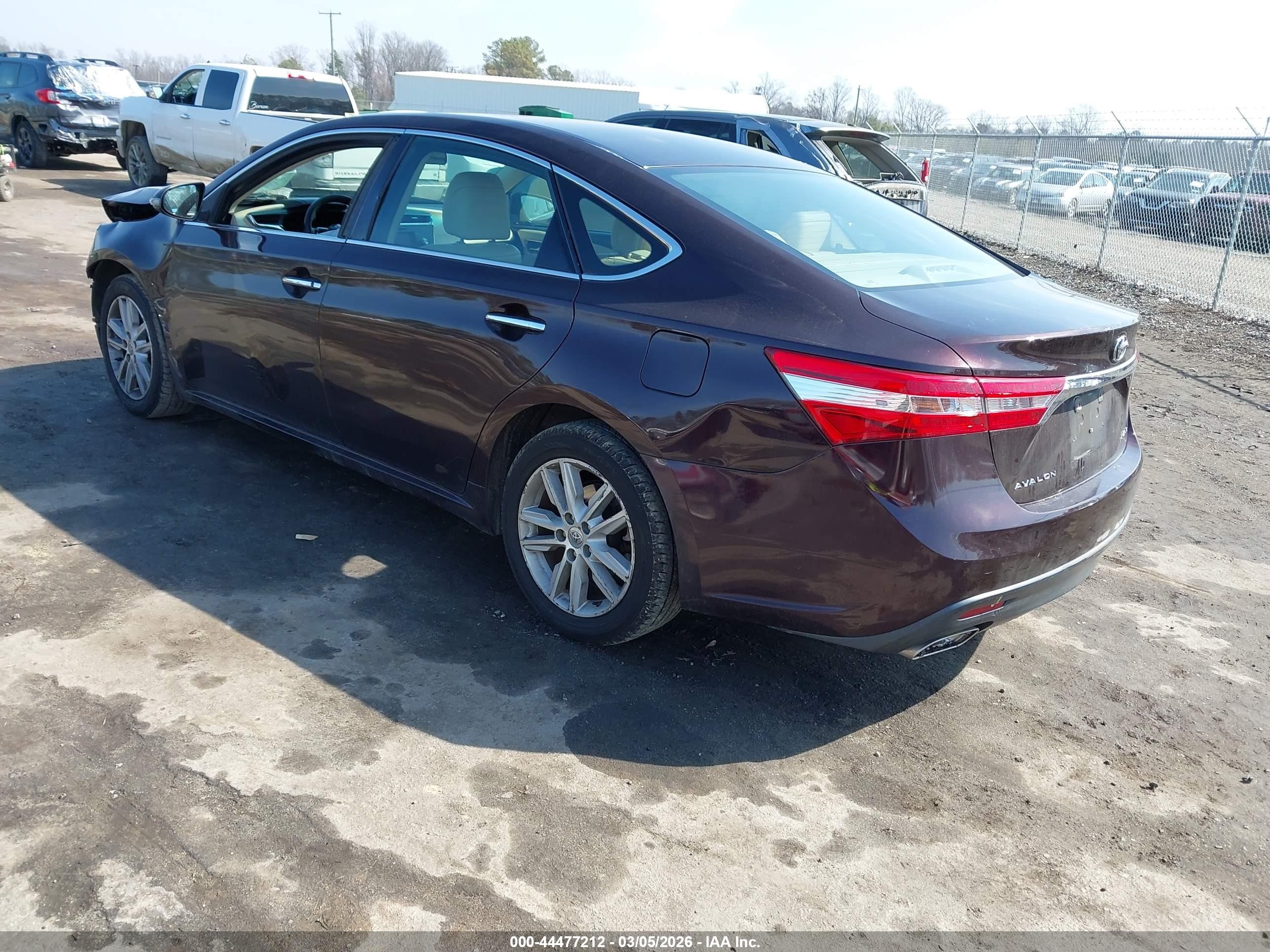 2013 Toyota Avalon Xle Burgundy vin: 4T1BK1EBXDU024416
