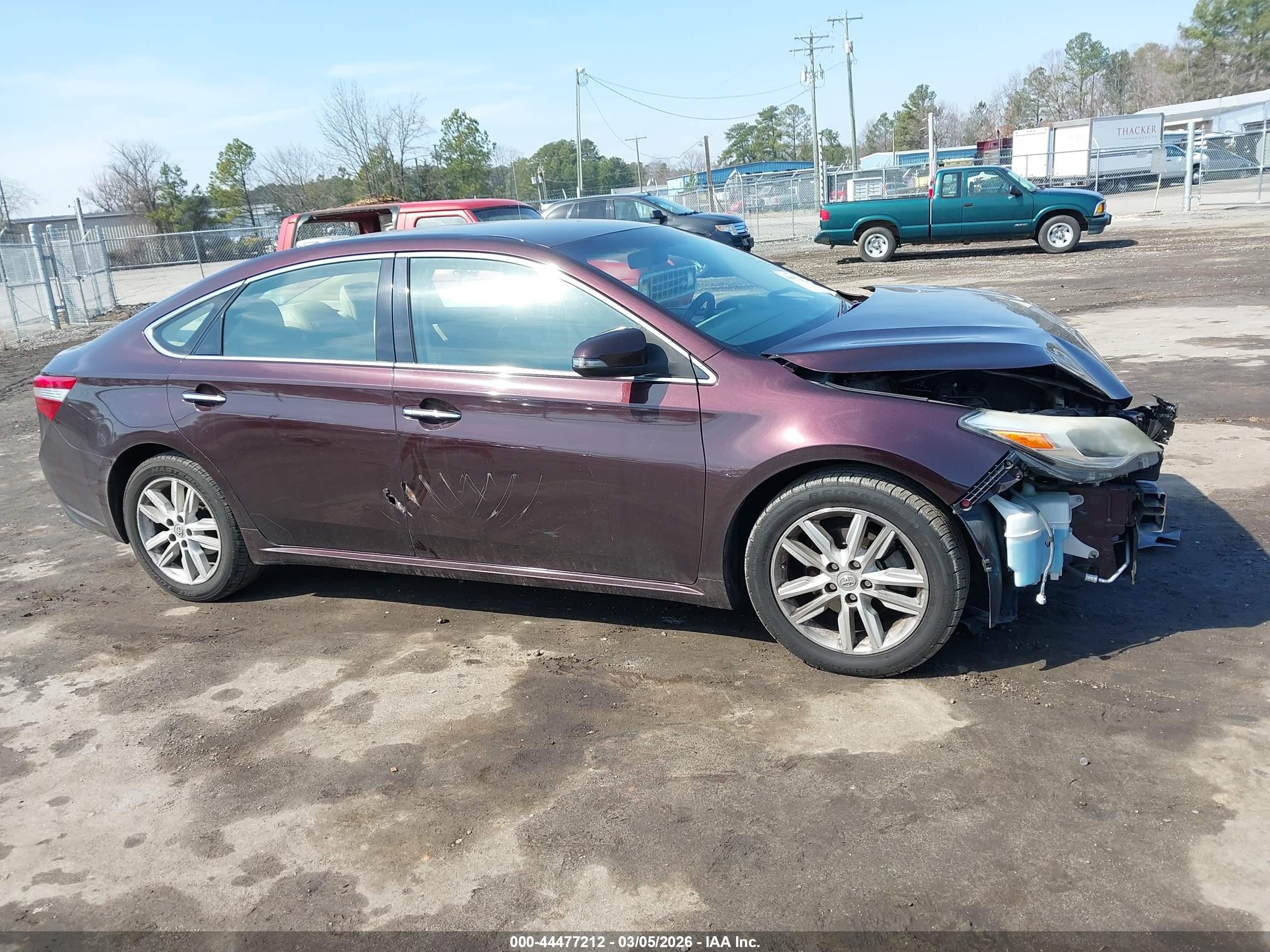 2013 Toyota Avalon Xle Burgundy vin: 4T1BK1EBXDU024416