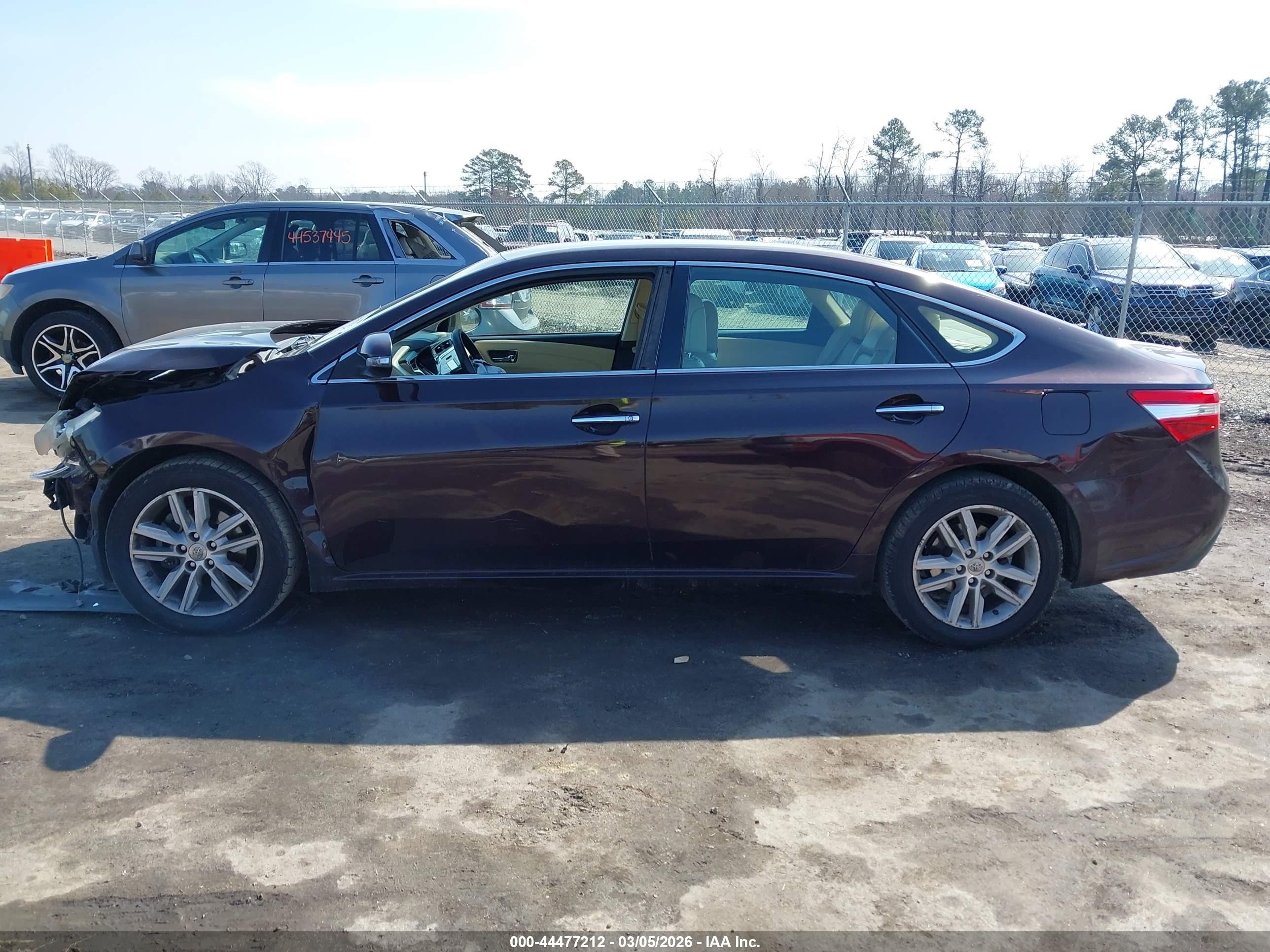 2013 Toyota Avalon Xle Burgundy vin: 4T1BK1EBXDU024416