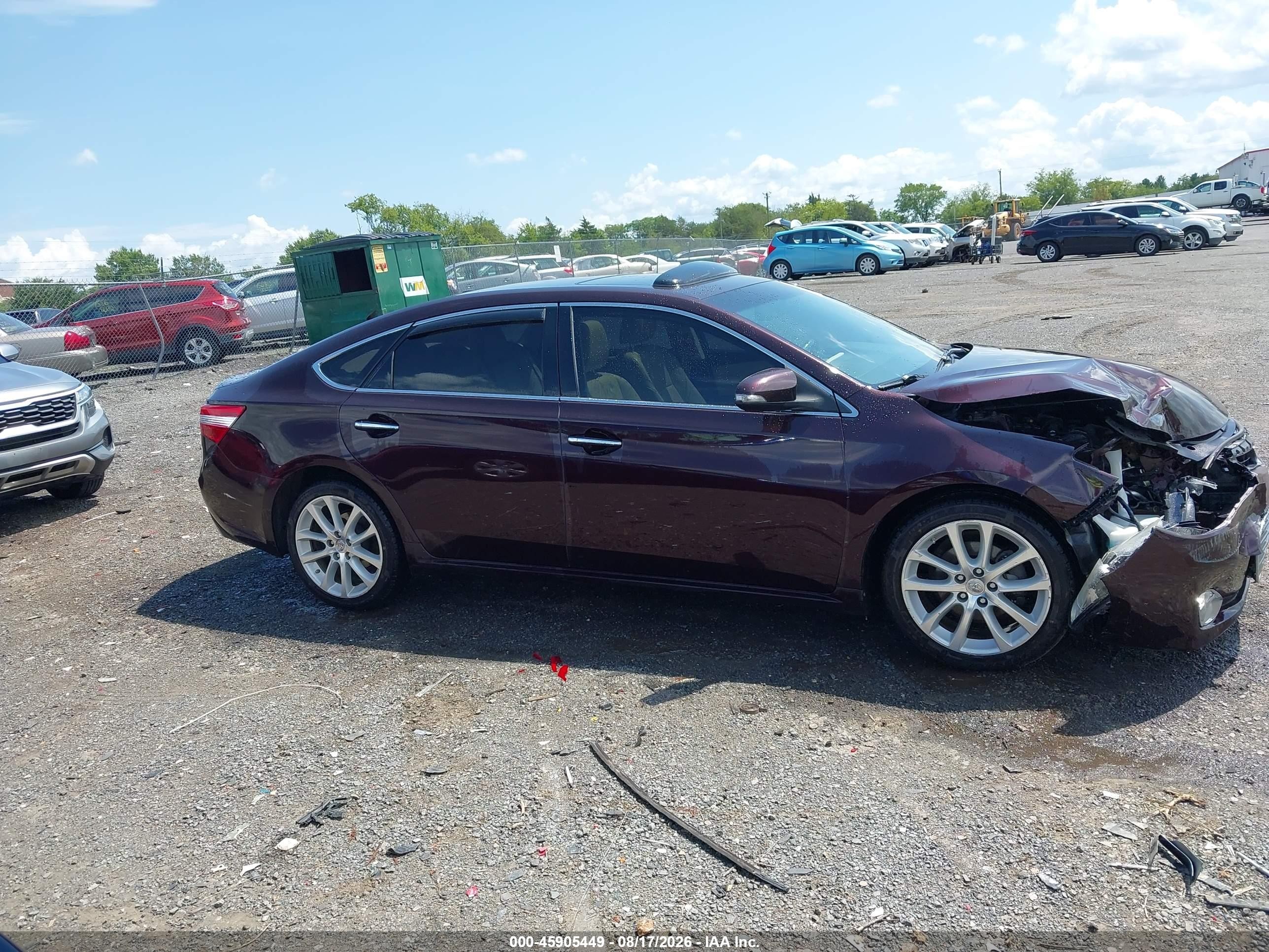 2013 Toyota Avalon Xle Touring Темно-бордовый vin: 4T1BK1EBXDU044388