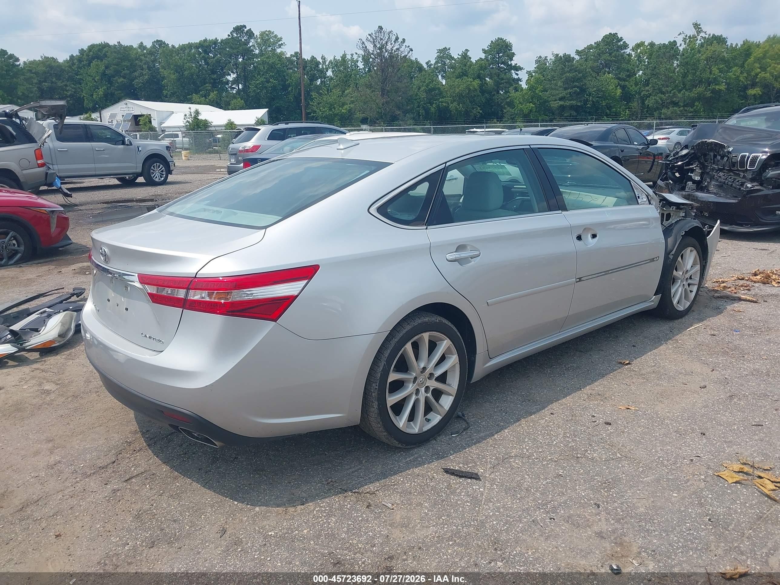 2013 Toyota Avalon Limited Silver vin: 4T1BK1EBXDU067525