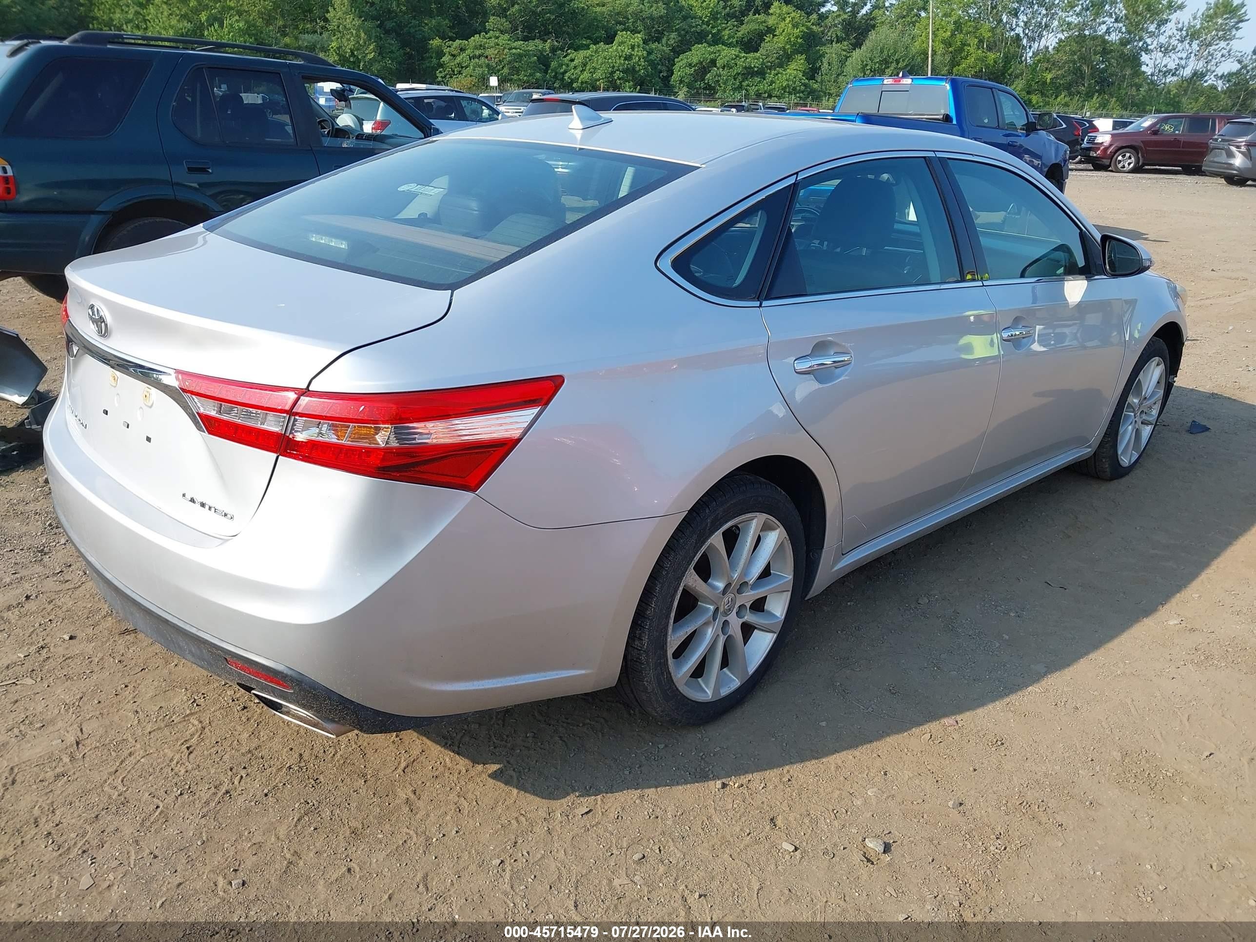 2013 Toyota Avalon Limited Silver vin: 4T1BK1EBXDU075950