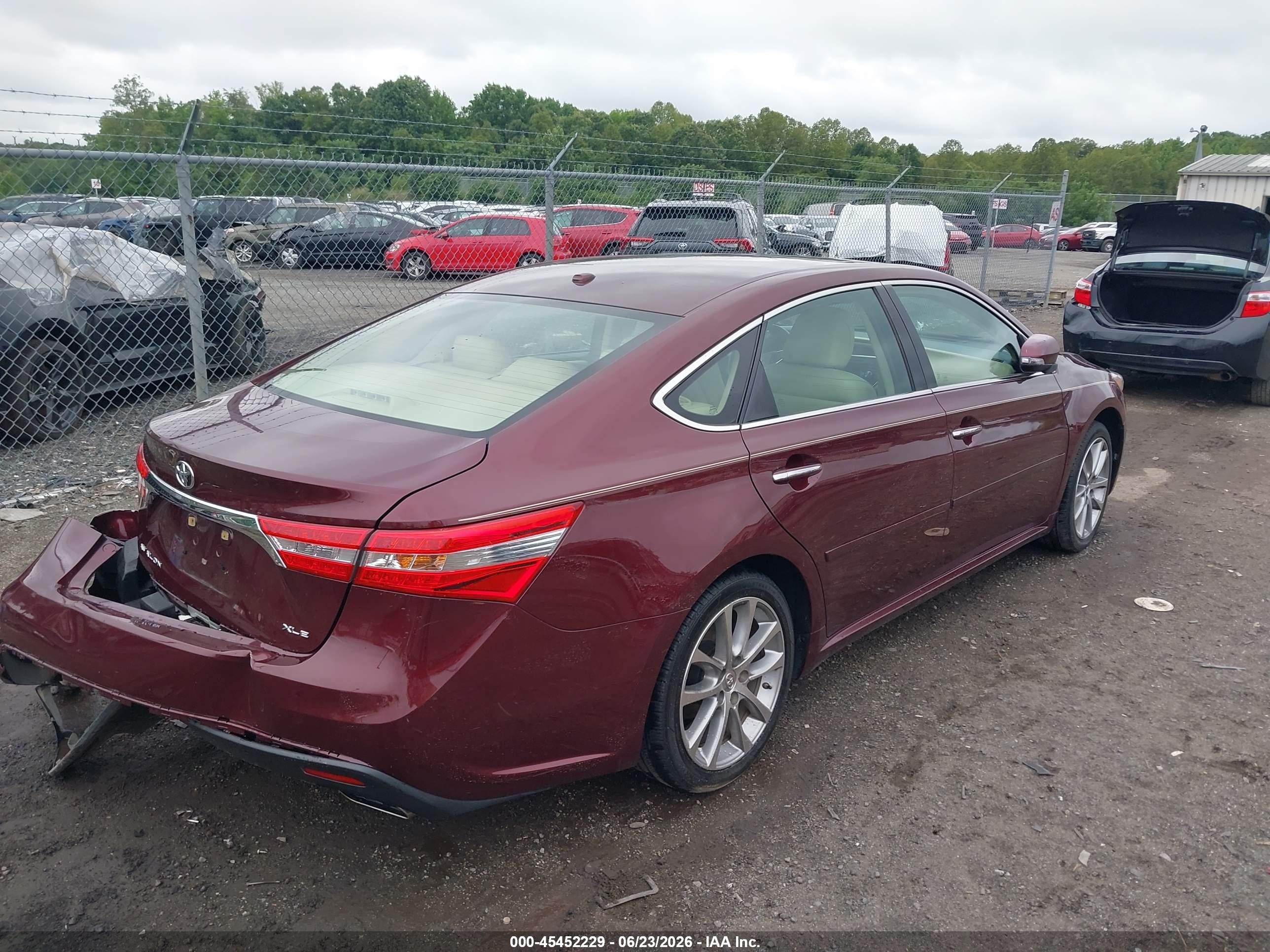 2014 Toyota Avalon Xle Touring Burgundy vin: 4T1BK1EBXEU079434