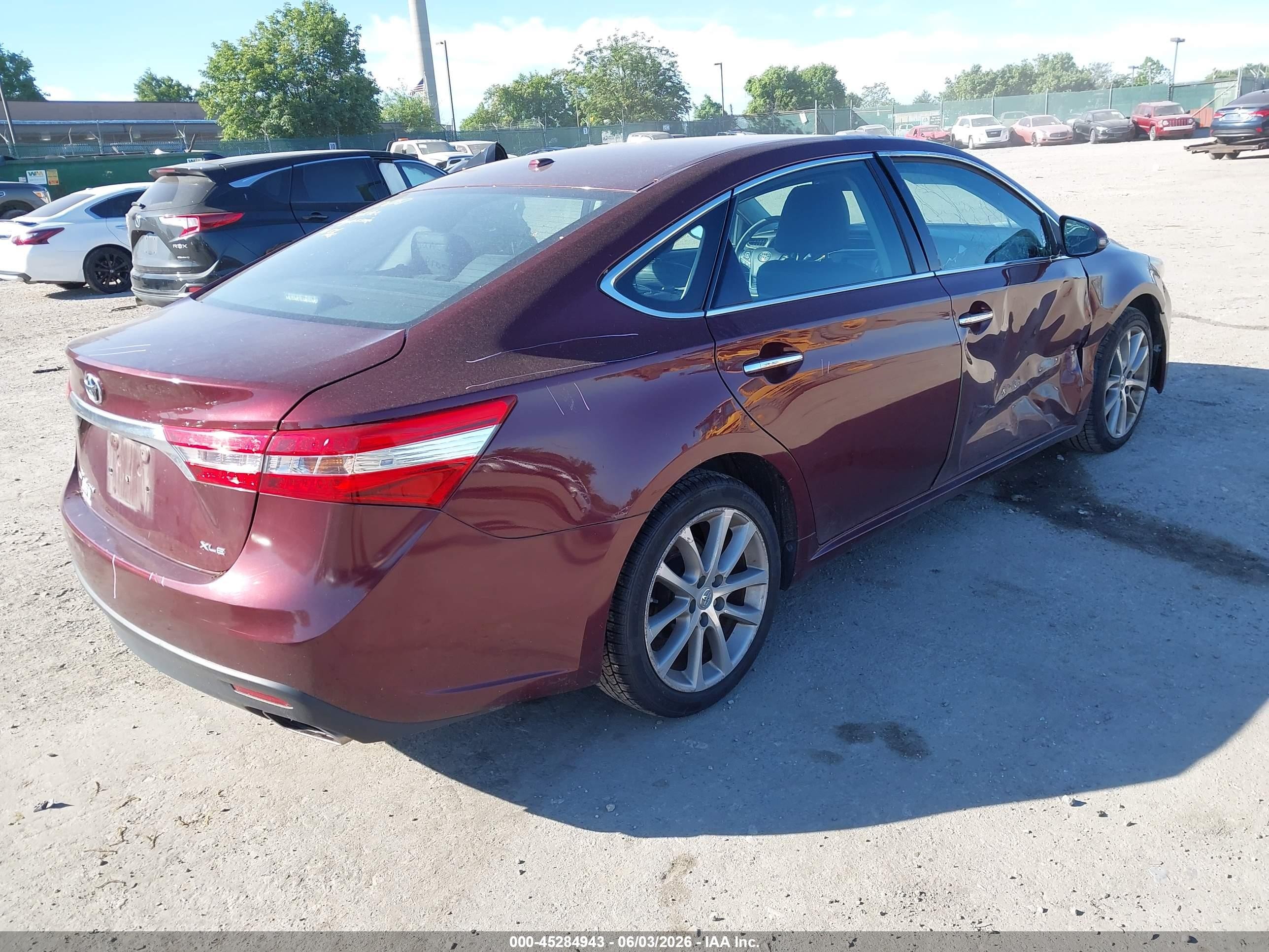 2014 Toyota Avalon Xle Touring Burgundy vin: 4T1BK1EBXEU095262