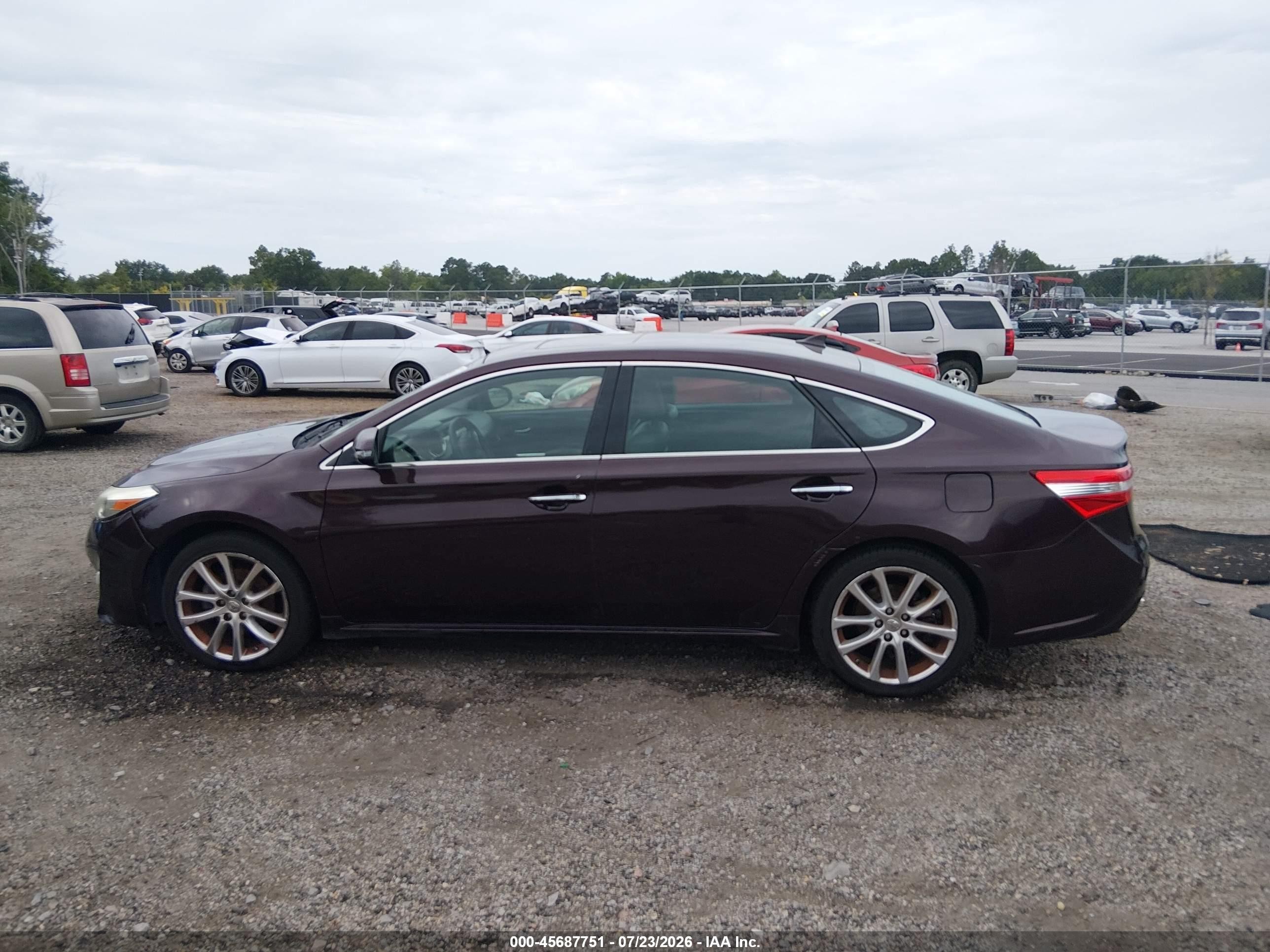 2014 Toyota Avalon Limited Purple vin: 4T1BK1EBXEU134707