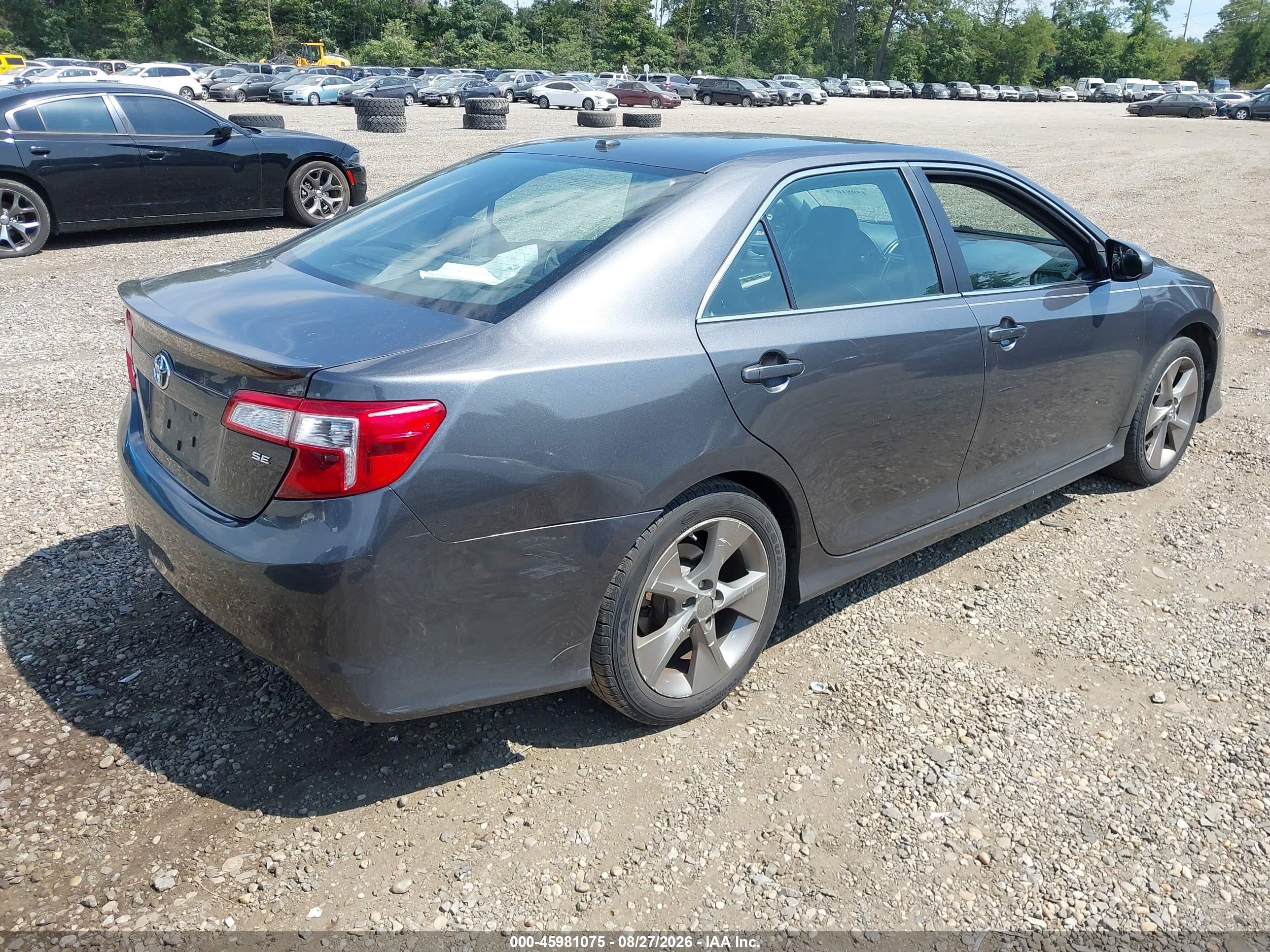 2012 Toyota Camry Se V6 Gray vin: 4T1BK1FK0CU501058
