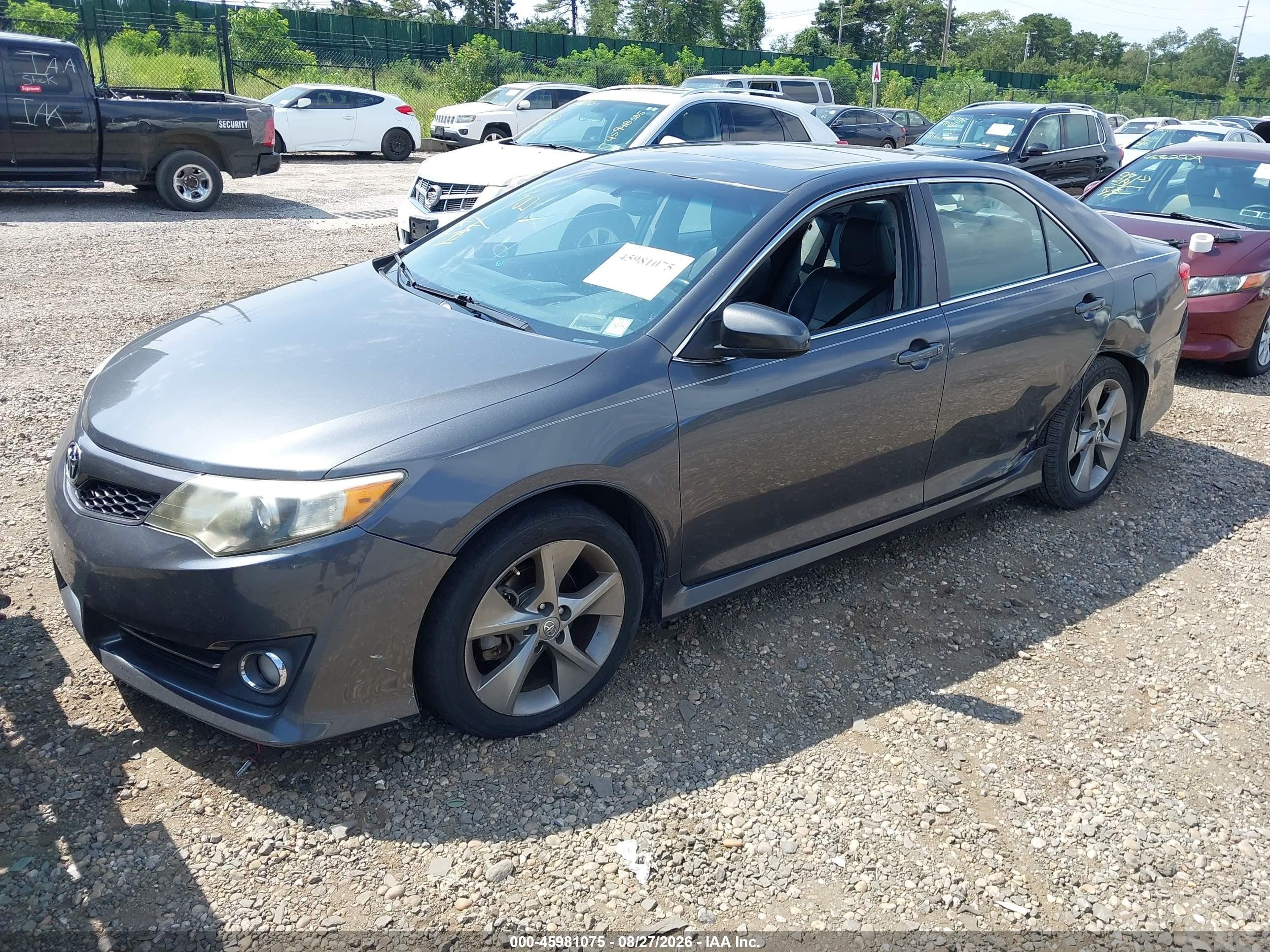 2012 Toyota Camry Se V6 Gray vin: 4T1BK1FK0CU501058