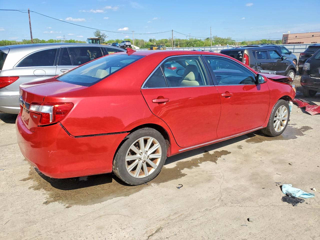 2012 Toyota Camry Xle V6 Red vin: 4T1BK1FK0CU515977