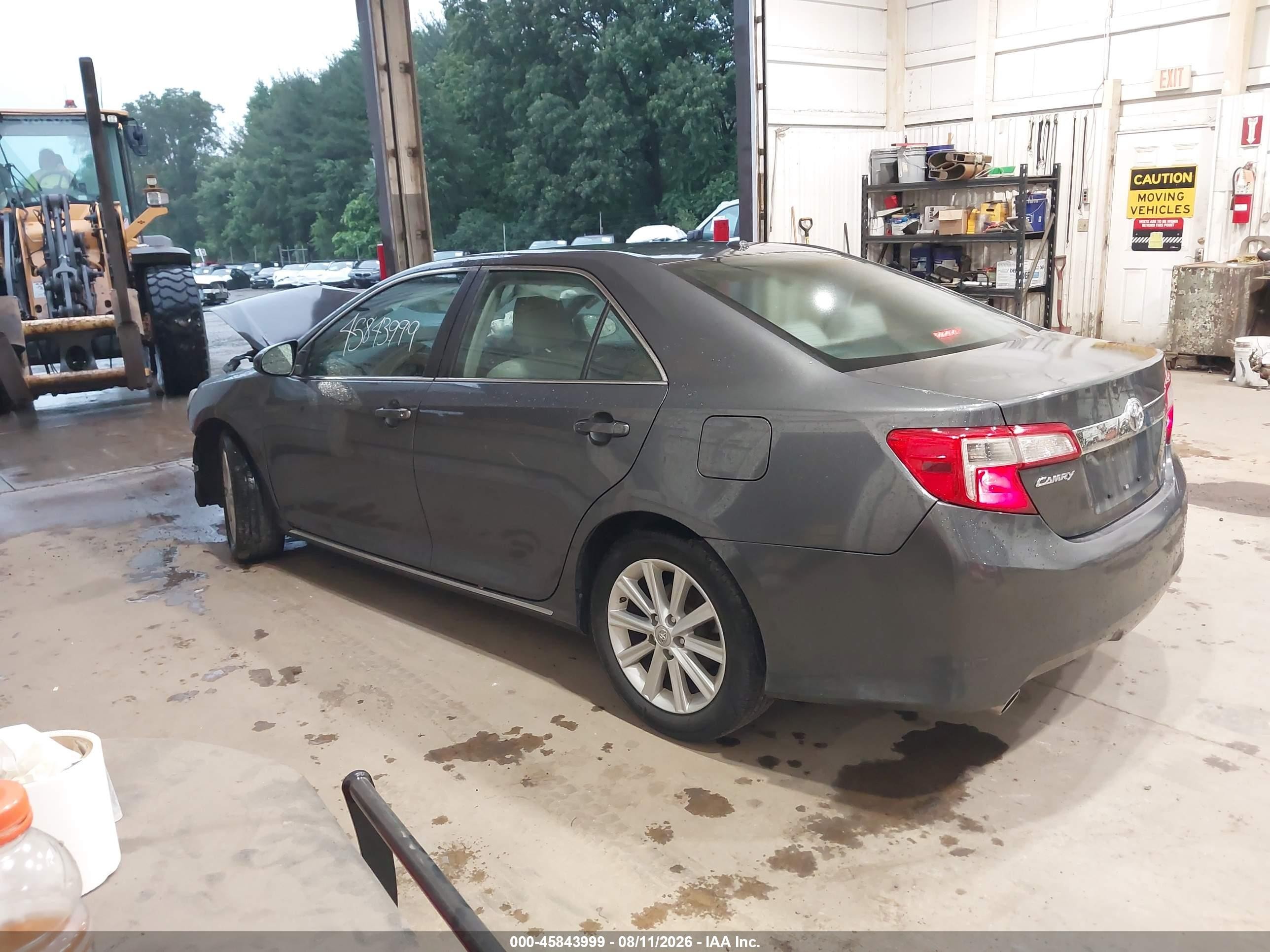 2012 Toyota Camry Xle V6 Gray vin: 4T1BK1FK0CU518409