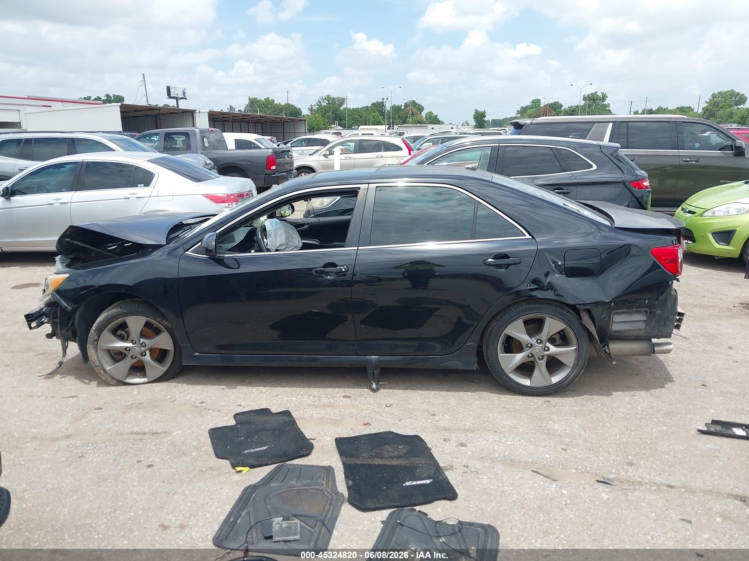 2013 Toyota Camry Se V6 Black vin: 4T1BK1FK0DU020972