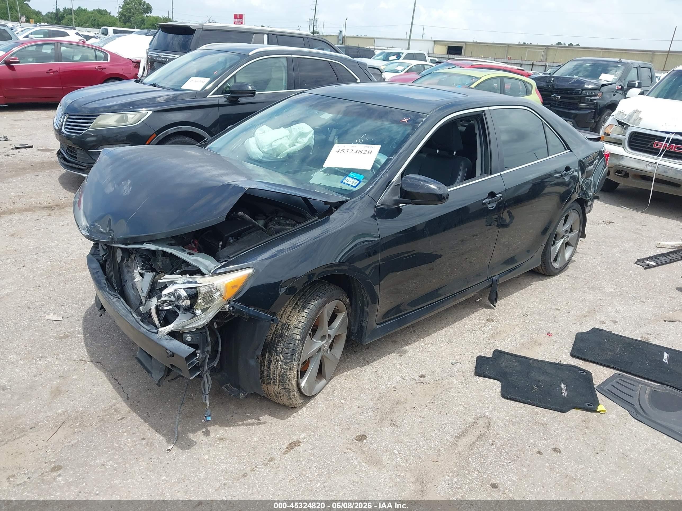 2013 Toyota Camry Se V6 Black vin: 4T1BK1FK0DU020972