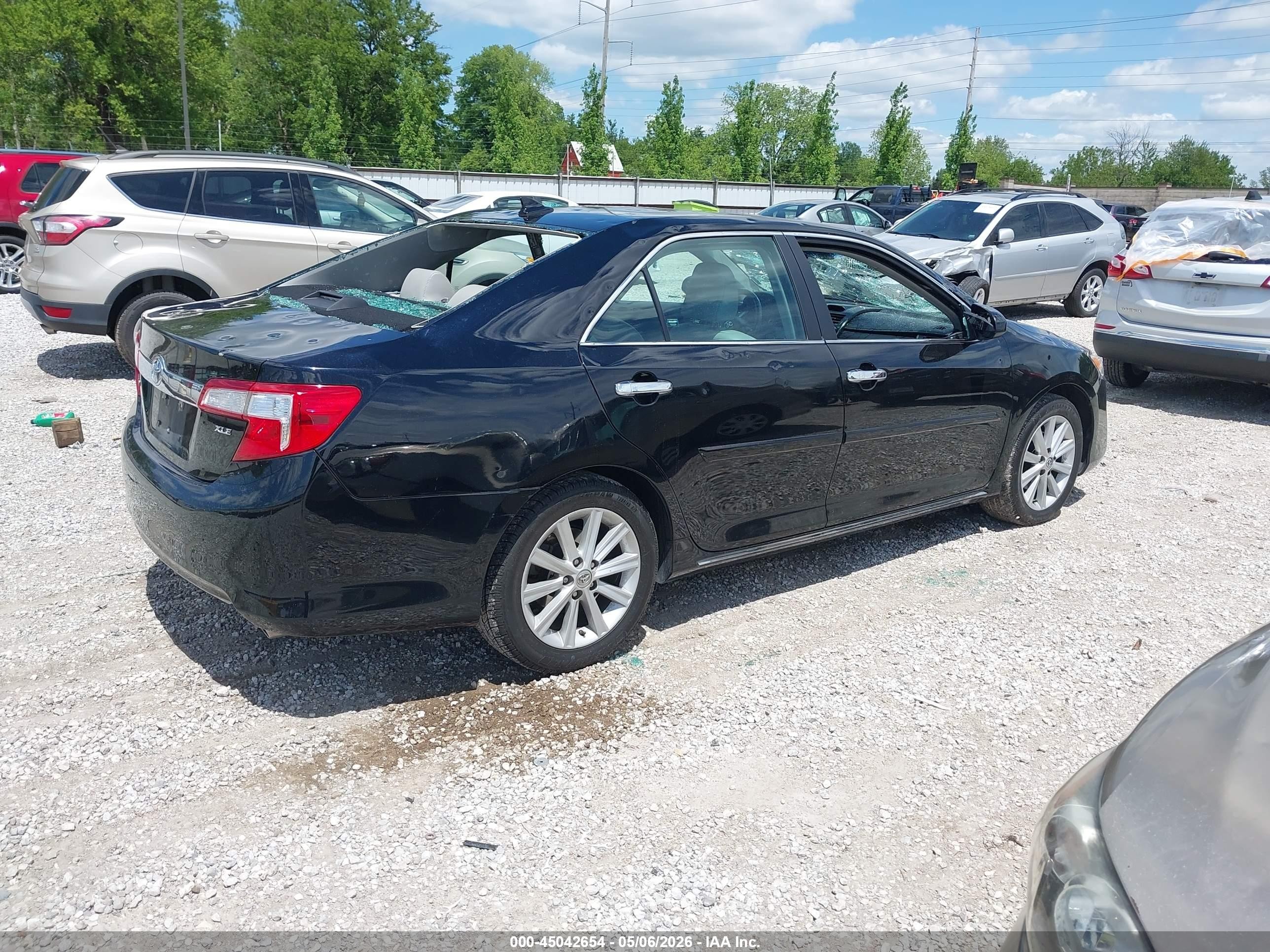 2014 Toyota Camry Xle V6 Black vin: 4T1BK1FK0EU546794