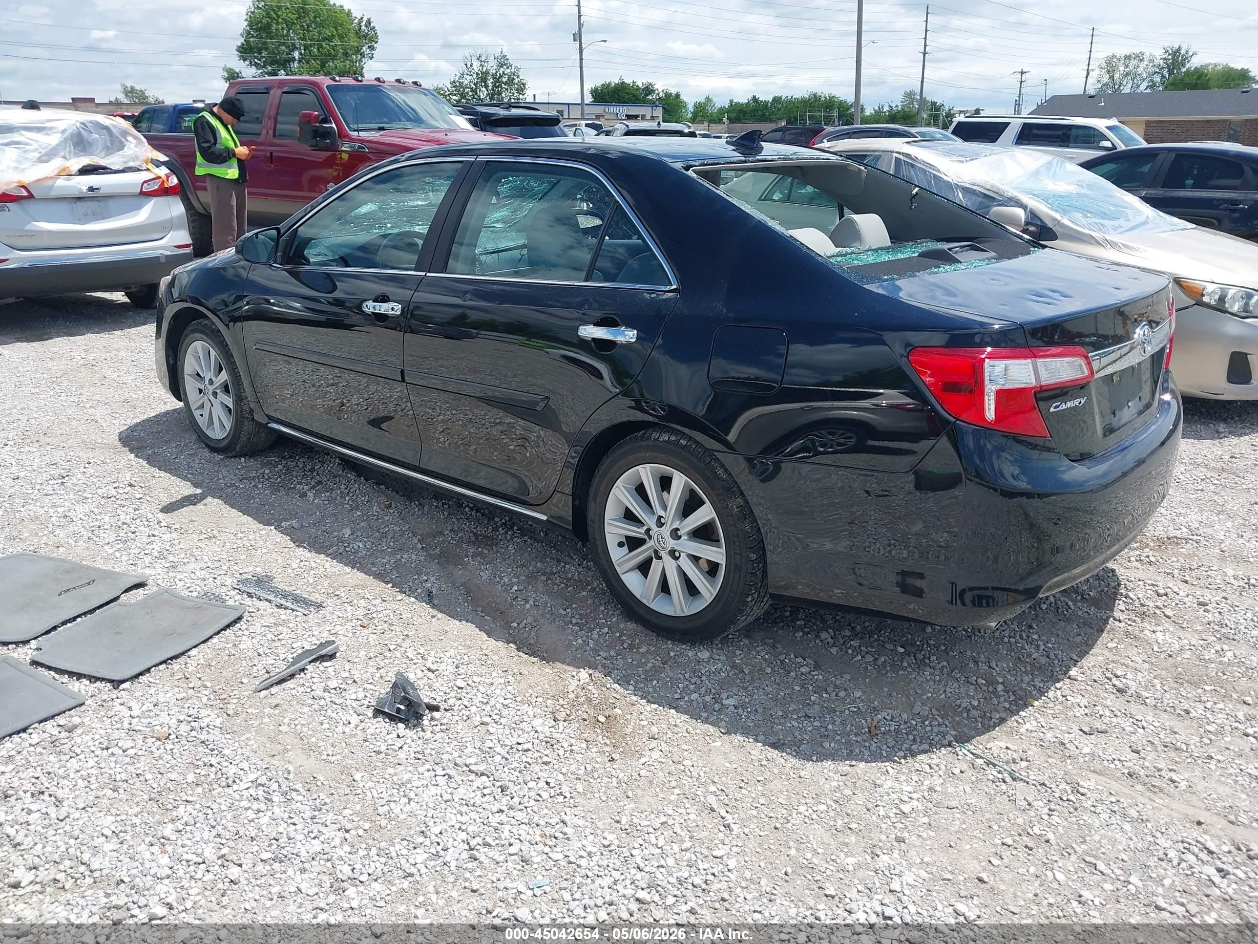 2014 Toyota Camry Xle V6 Black vin: 4T1BK1FK0EU546794