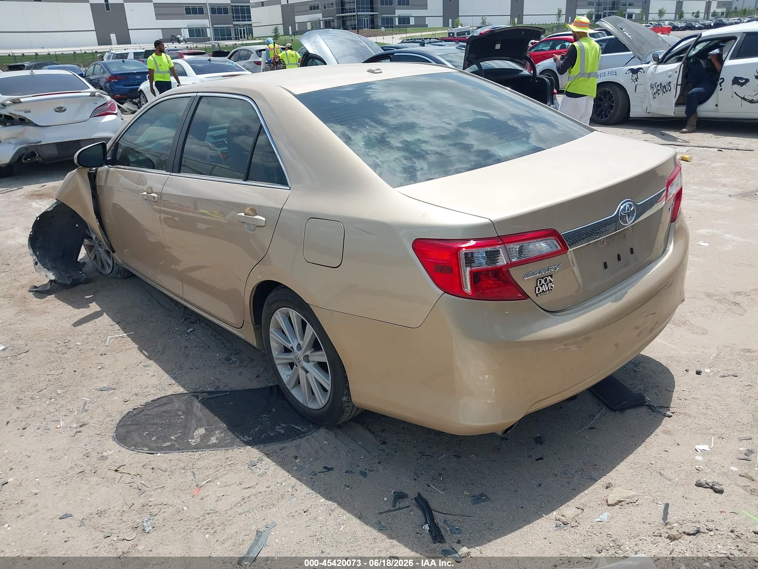 2012 Toyota Camry Xle V6 Beige vin: 4T1BK1FK1CU001118